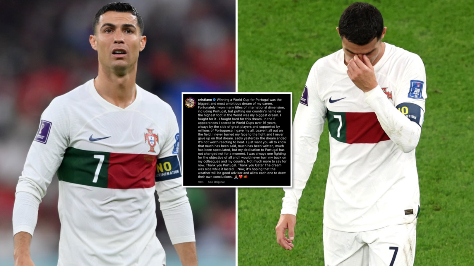 Cristiano Ronaldo breaks silence on Portugal's World Cup exit with ...