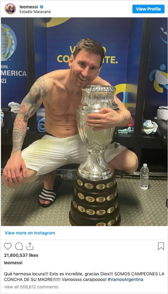 What is the most-liked Instagram post in history?