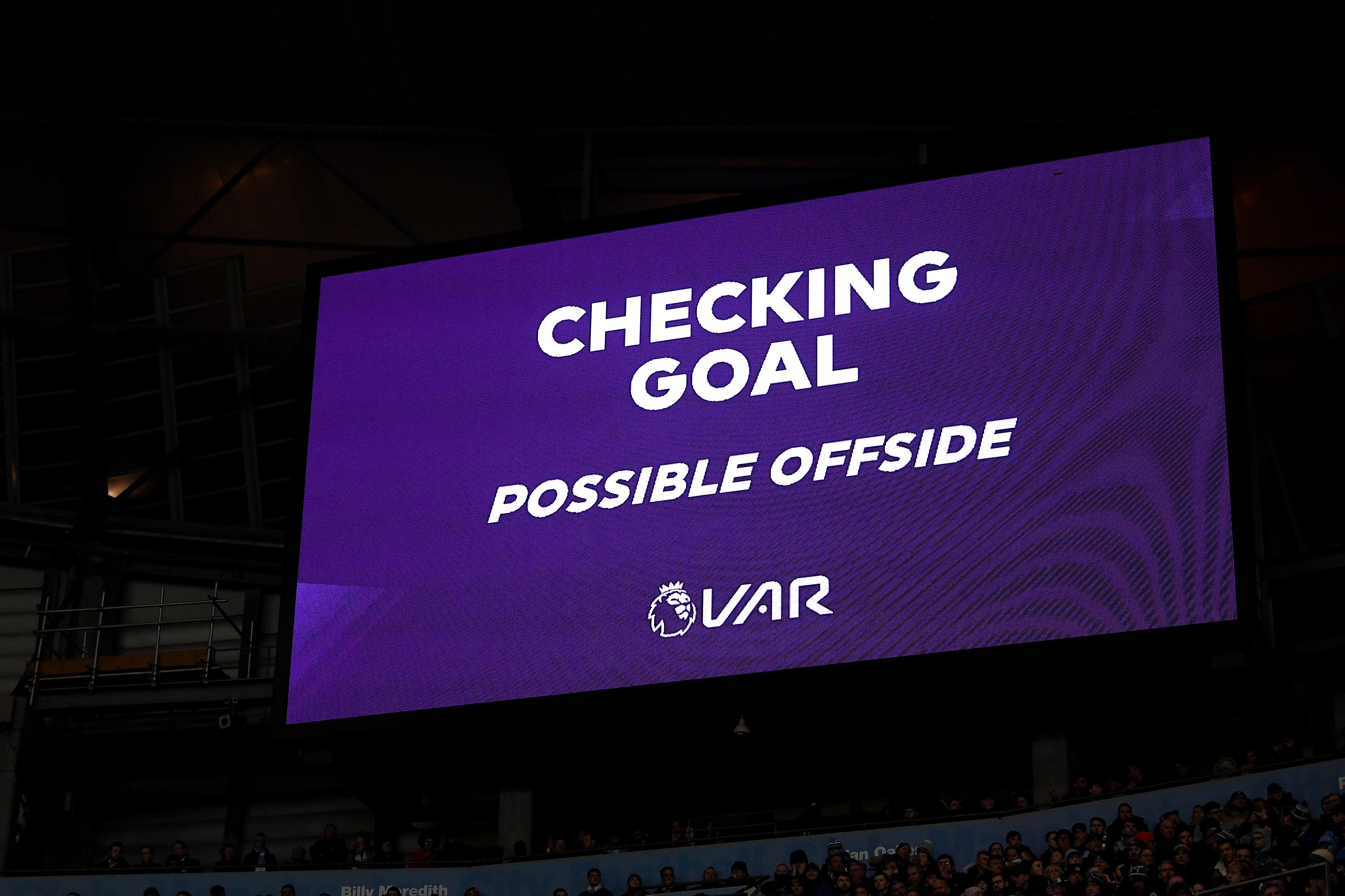 VAR displays message to fans in stadium
