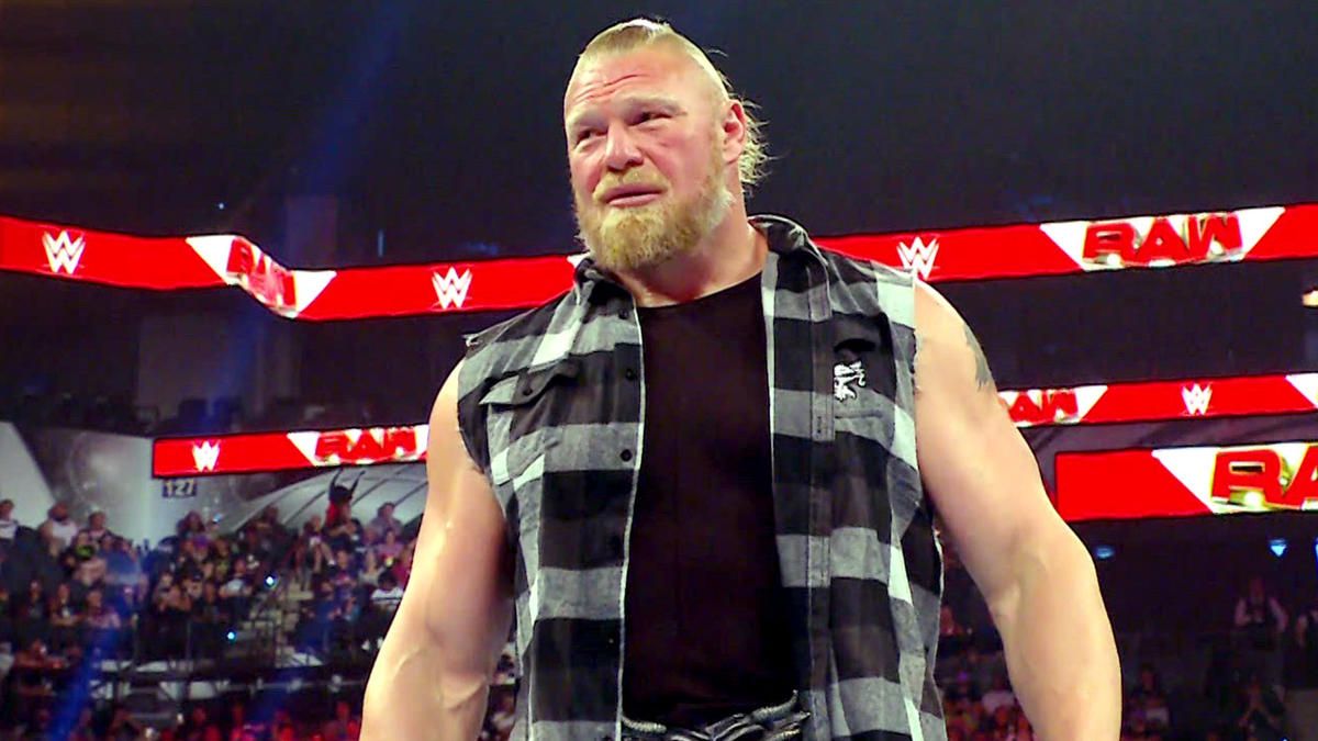 Brock Lesnar standing in a WWE ring