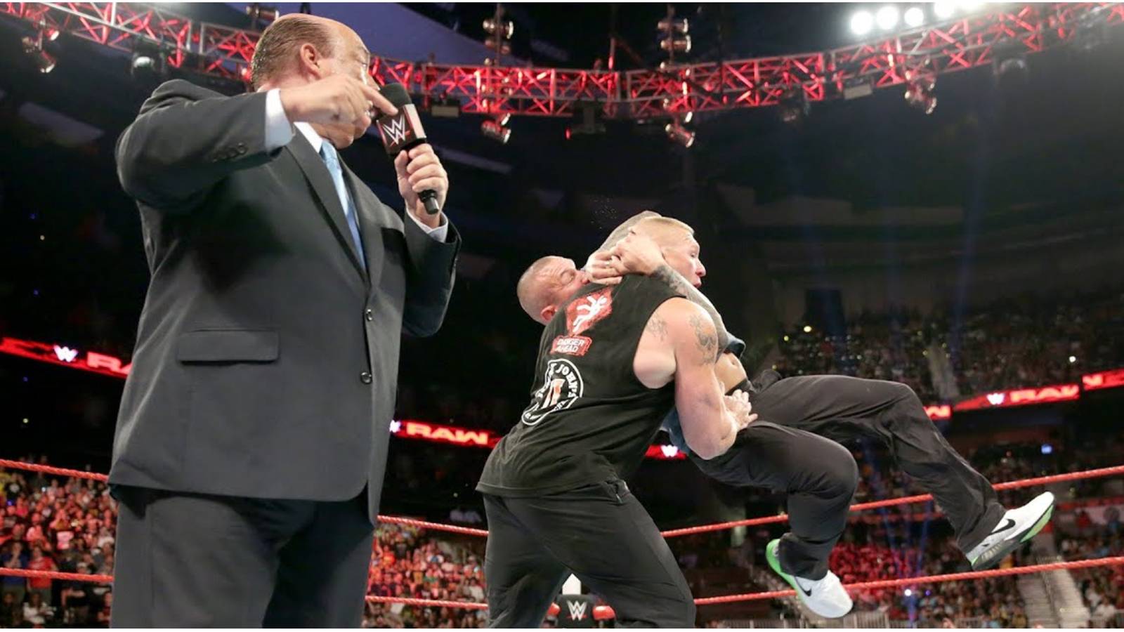Randy Orton's RKO on Brock Lesnar in 2016 was brilliant