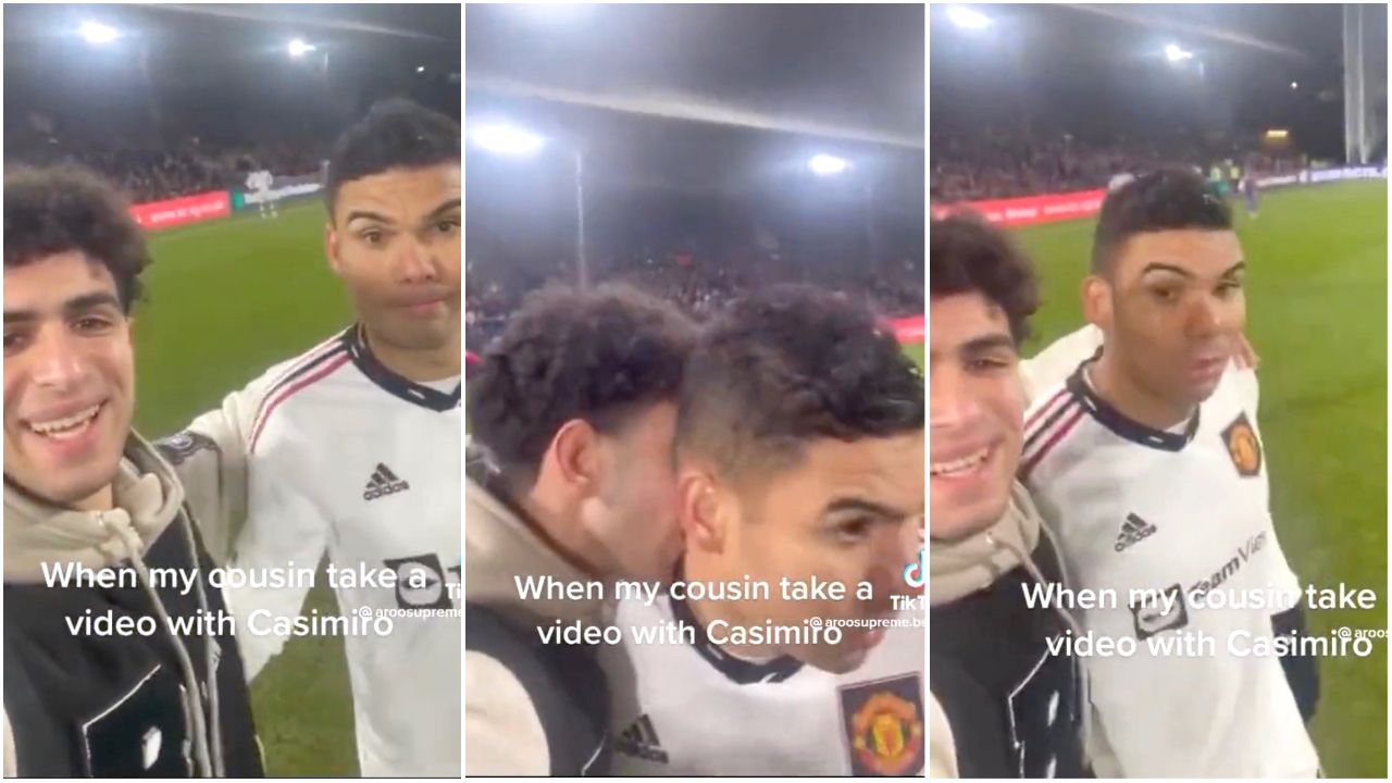 Casemiro: Pitch invader’s phone footage of Man Utd star emerges