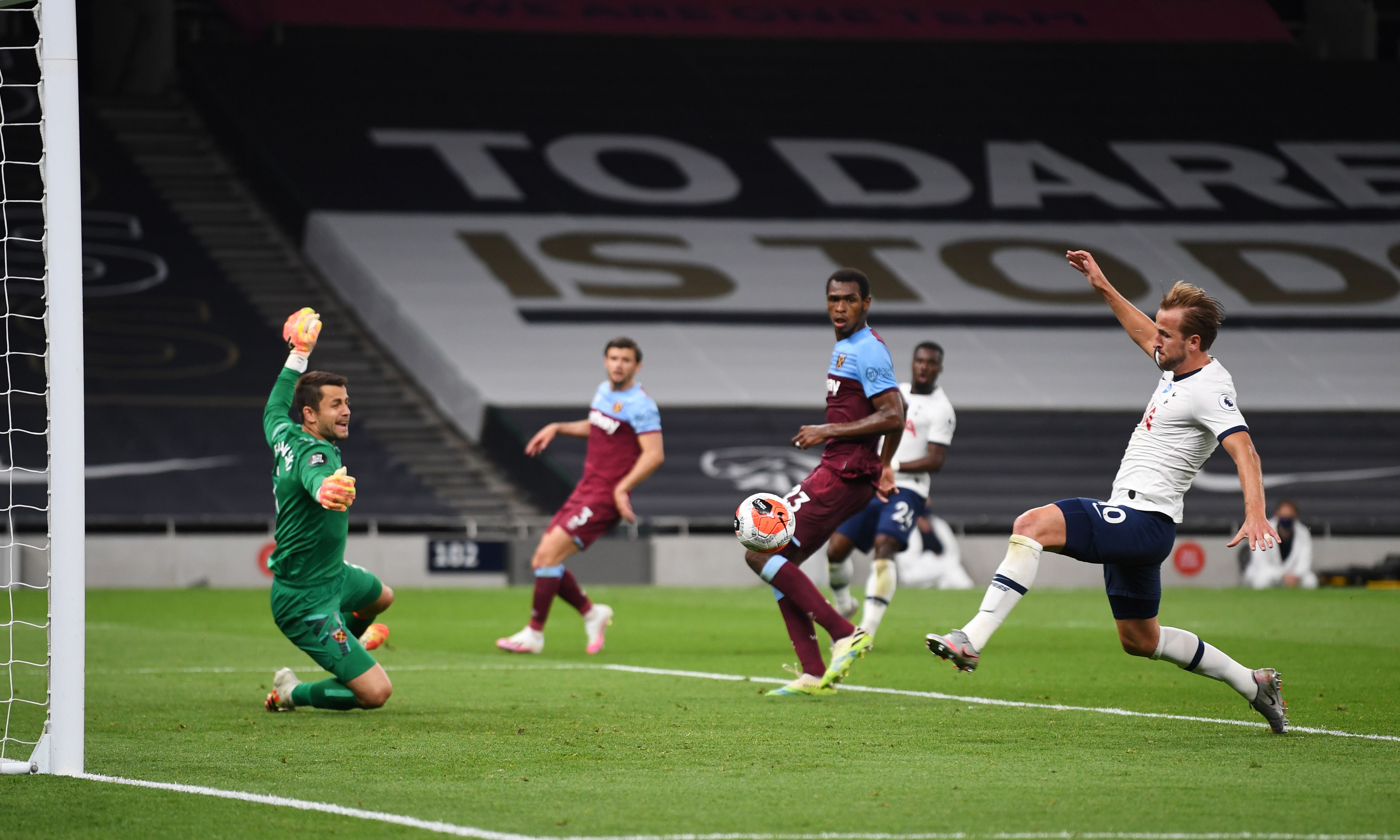 Harry Kane in action during a Premier League match
