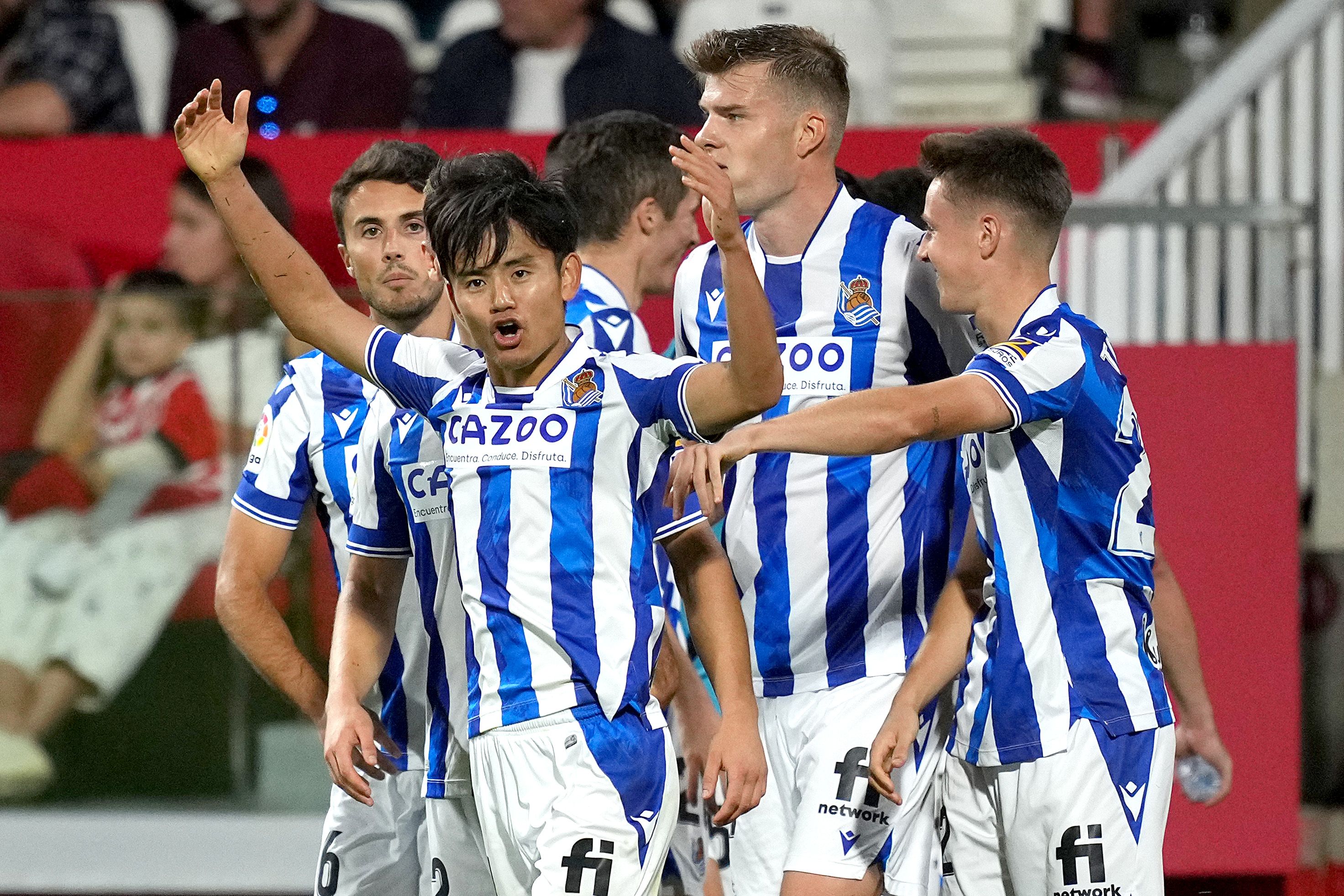 Real Sociedad celebrate a goal in La Liga.