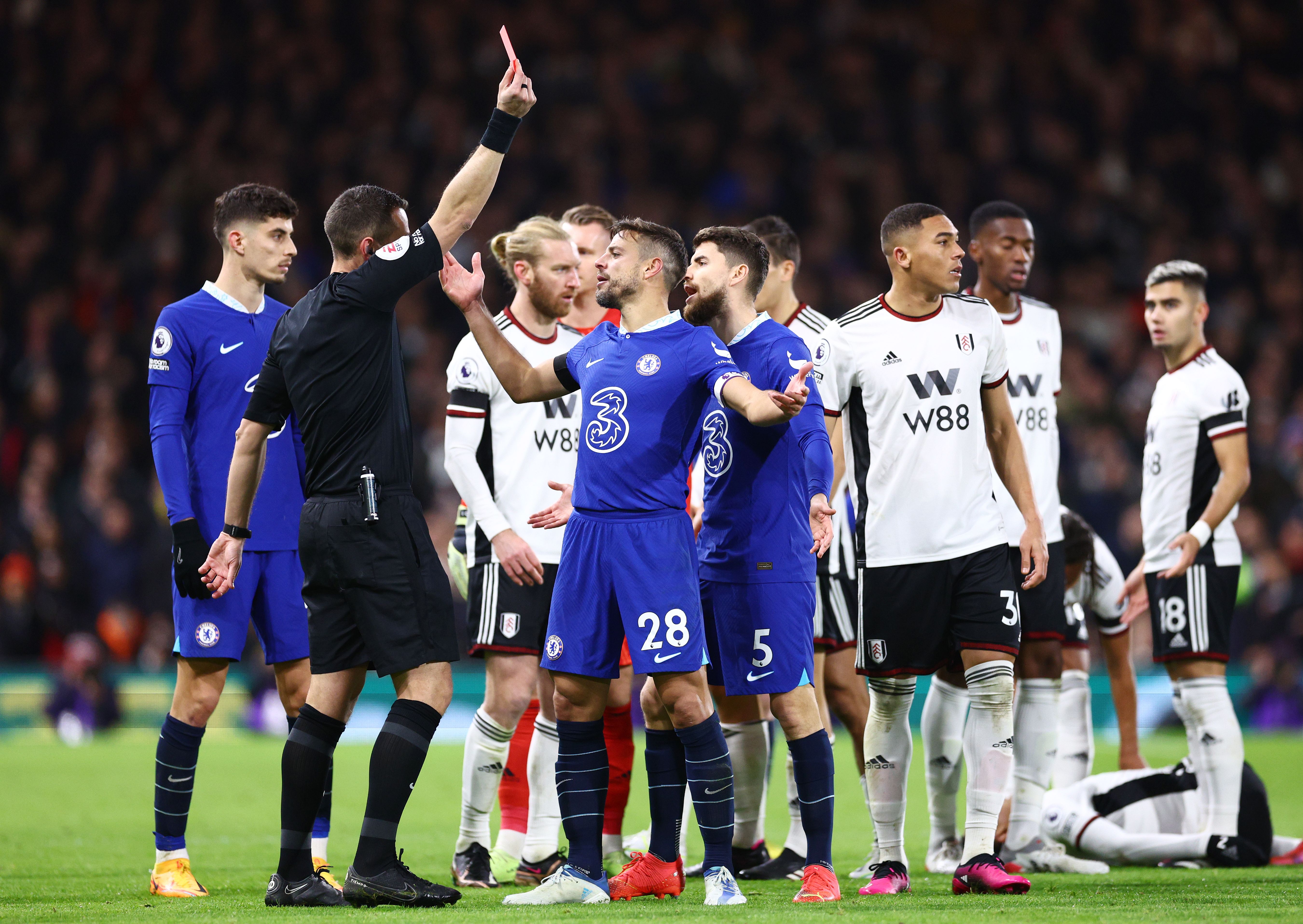 Chelsea lost to Fulham after Joao Felix's red card
