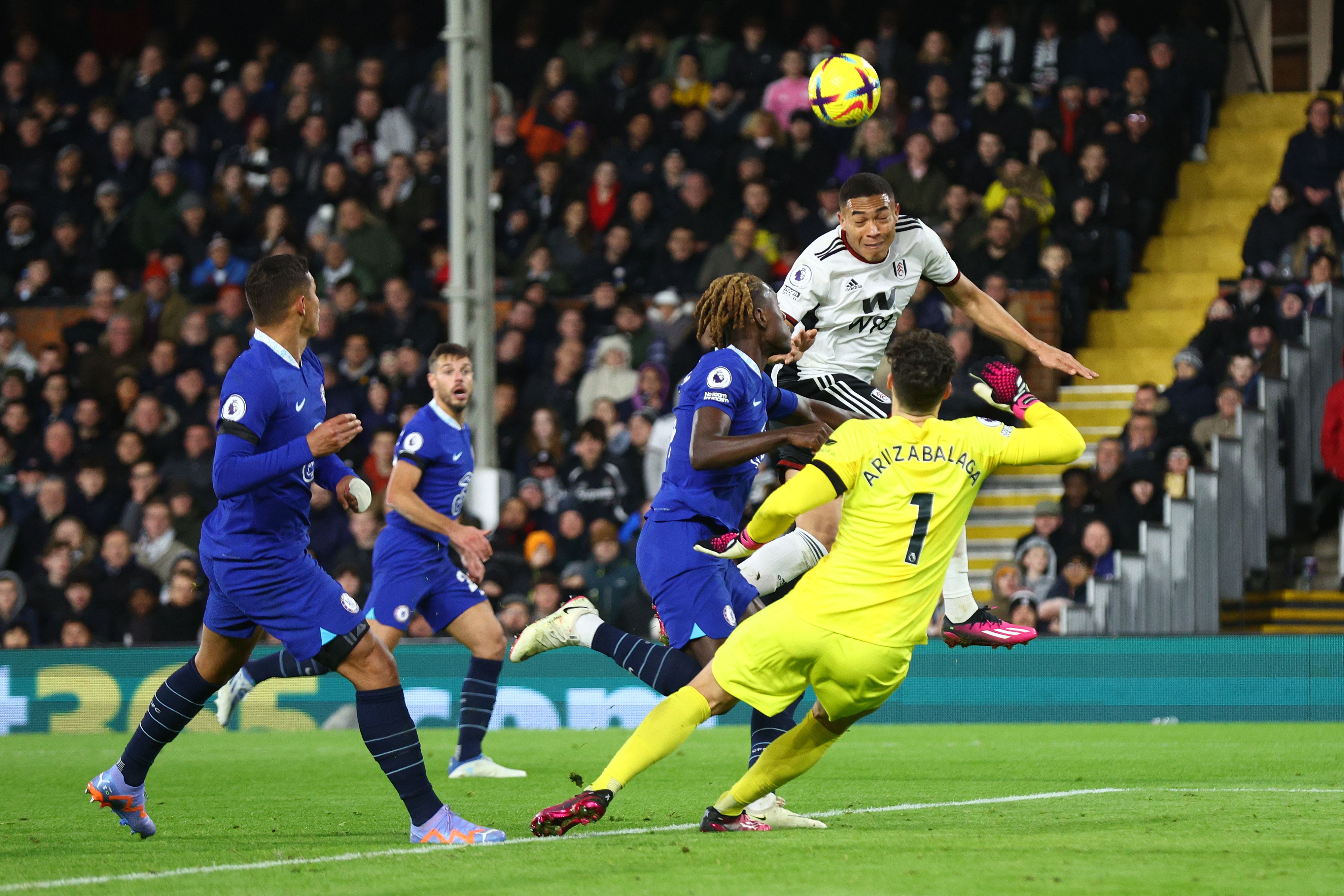 Carlos Vinicius scores Fulham's winning goal vs Chelsea