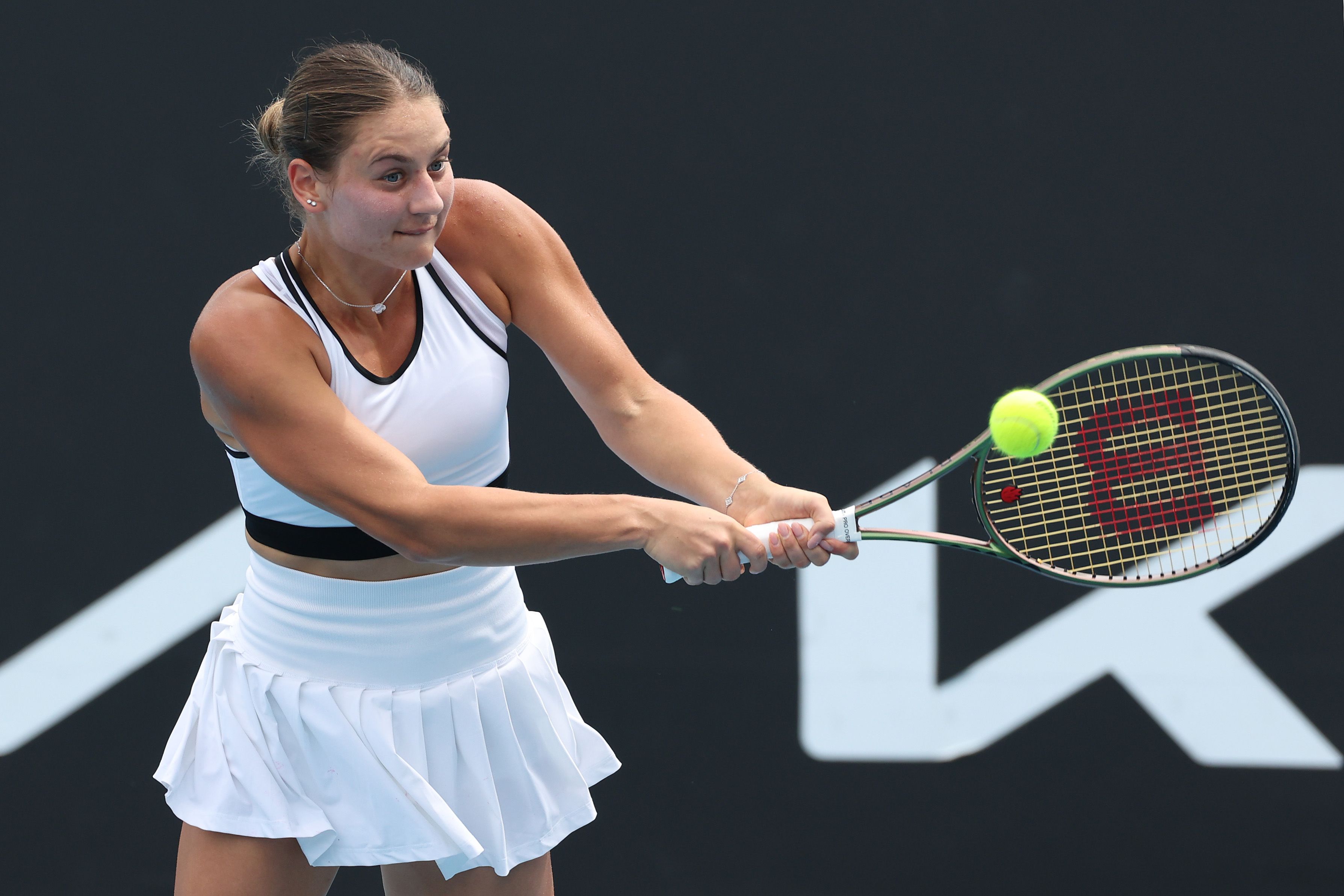 Ukrainian tennis player Marta Kostyuk at the Australian Open