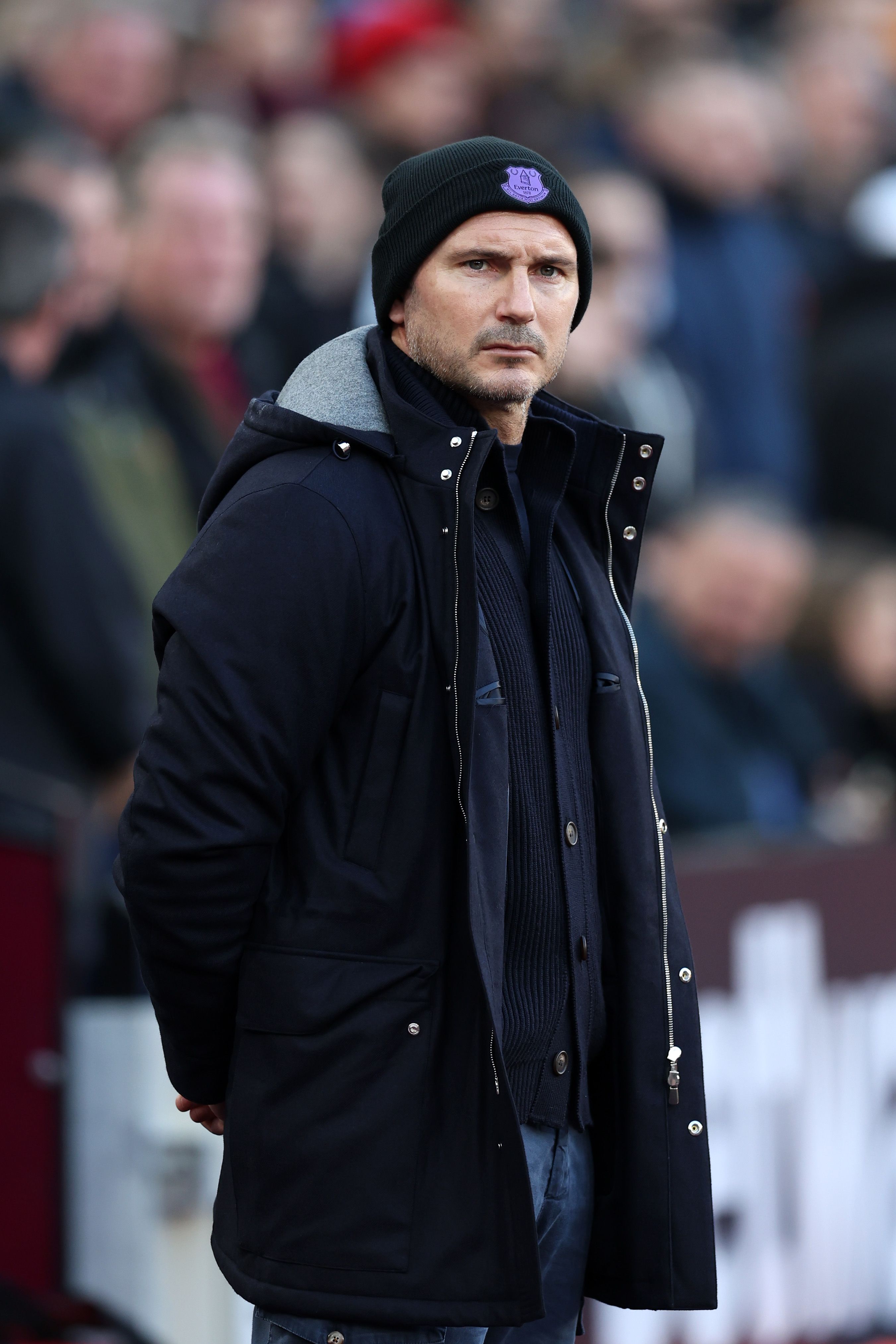 Lampard all wrapped up for West Ham vs Everton.