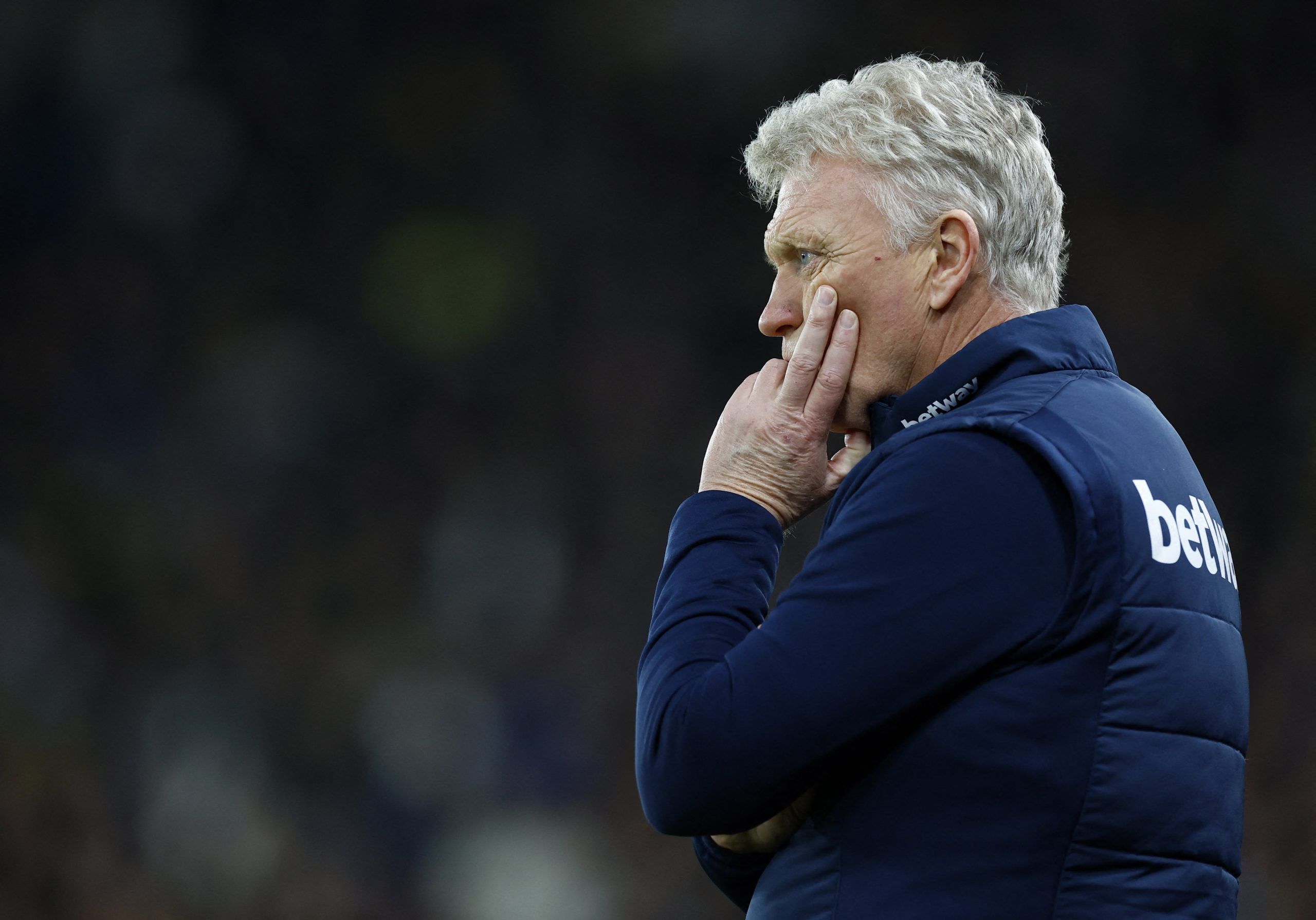 West Ham United manager David Moyes concentrating on match