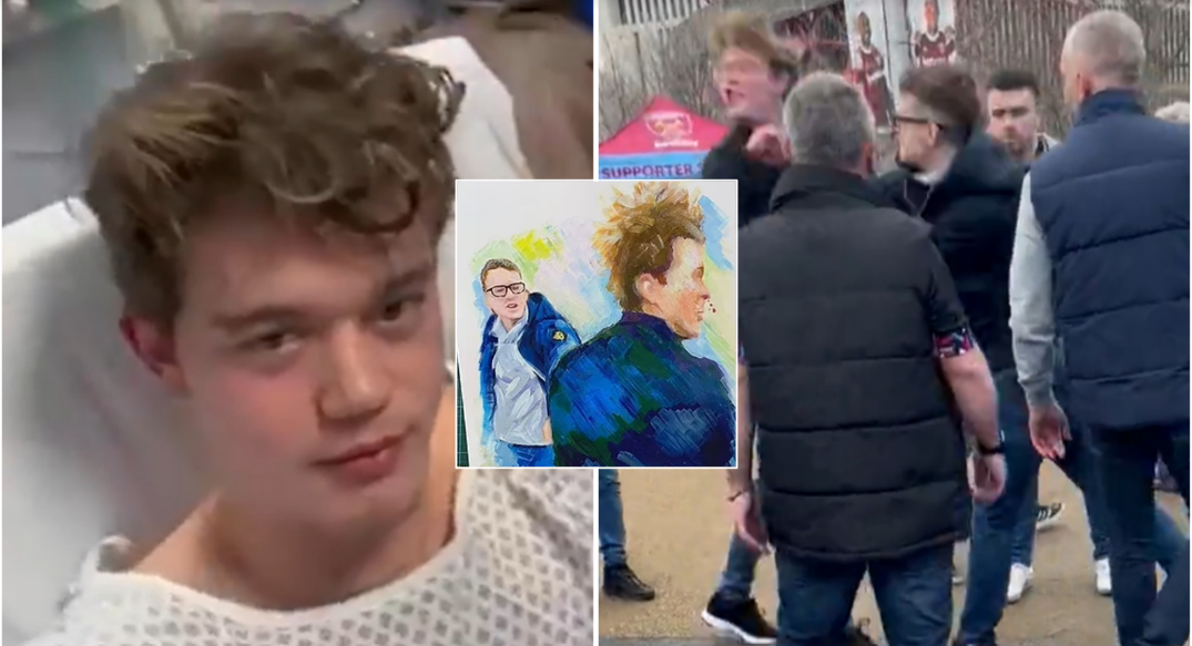 Fan knocked out before West Ham v Chelsea is actually a Wimbledon fan