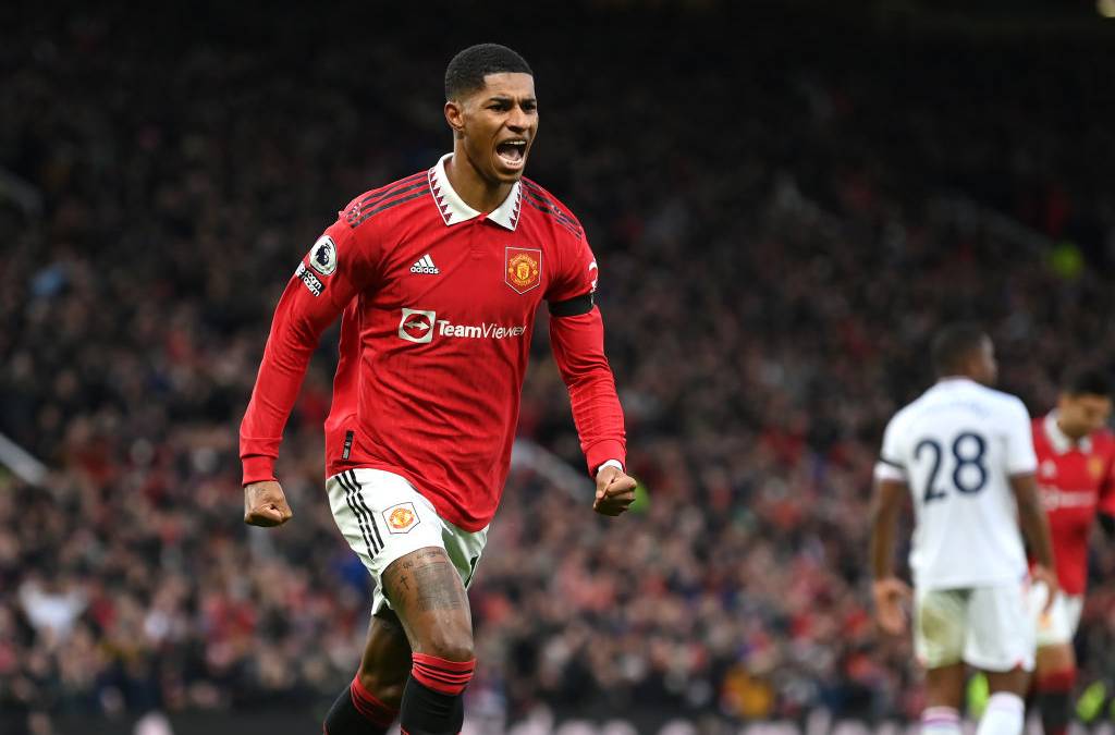 Marcus Rashford's goal in Man Utd vs Palace shown in epic fan footage