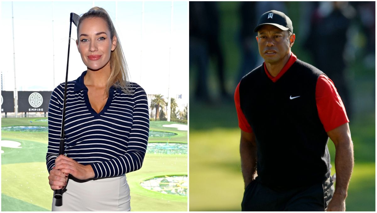 Paige Spiranac and Tiger Woods