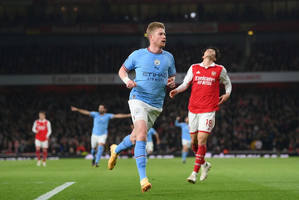 Kevin De Bruyne Scores Stunner In Arsenal Vs Man City