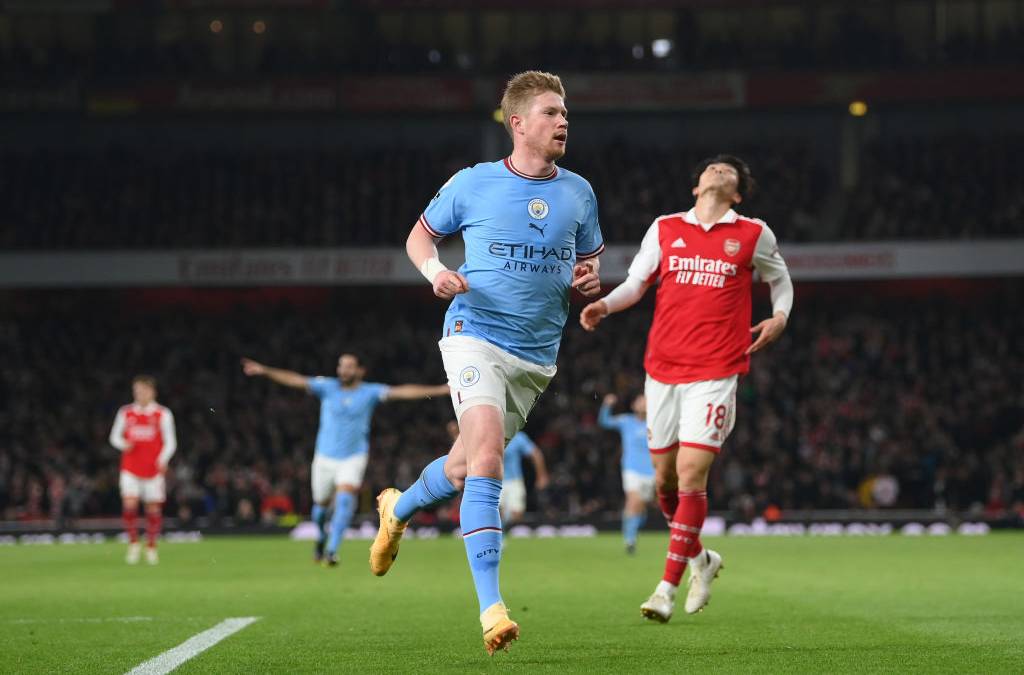 Kevin De Bruyne scores stunner in Arsenal vs Man City