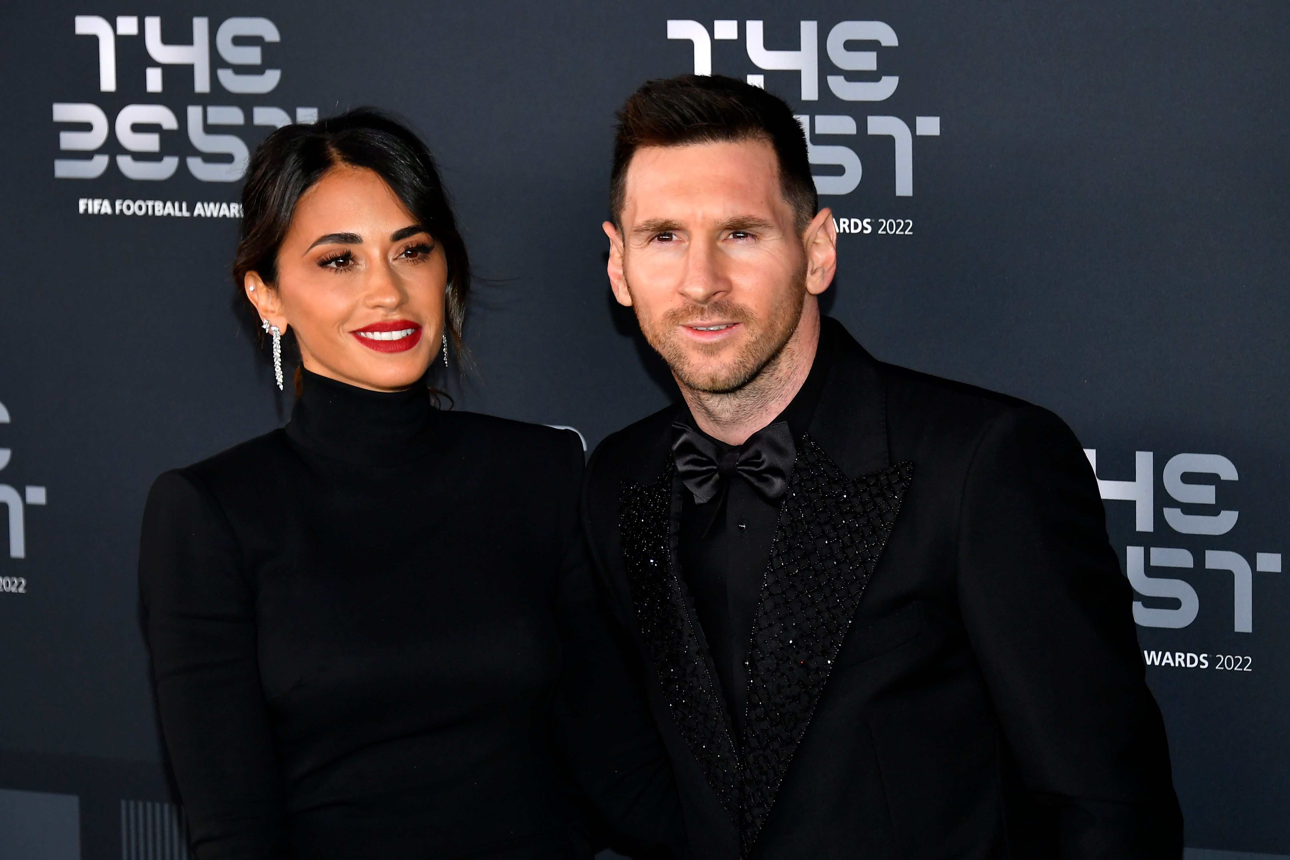 Messi with his wife, Antonela