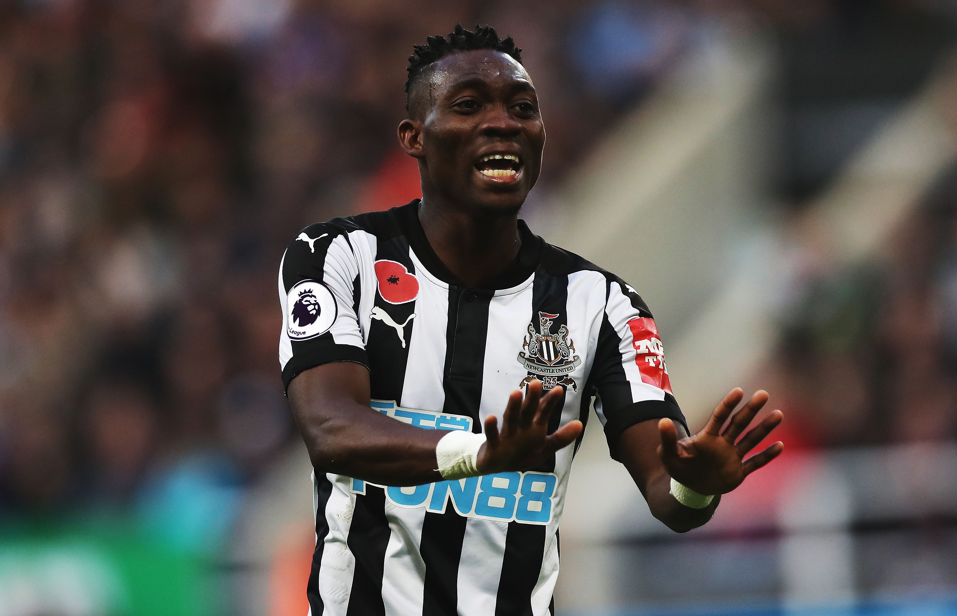 Christian Atsu in action with Newcastle United