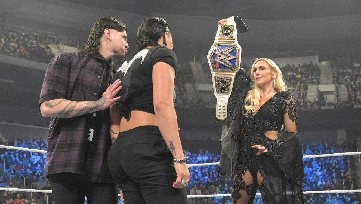 WWE SmackDown: Dom Mysterio hits out at Charlotte Flair during Rhea Ripley  face off