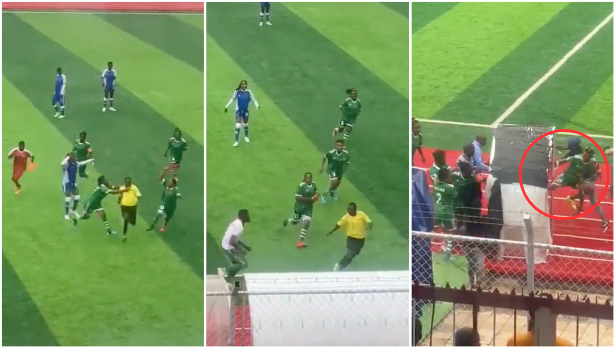 Shocking football moments Video of referee chased and beaten by