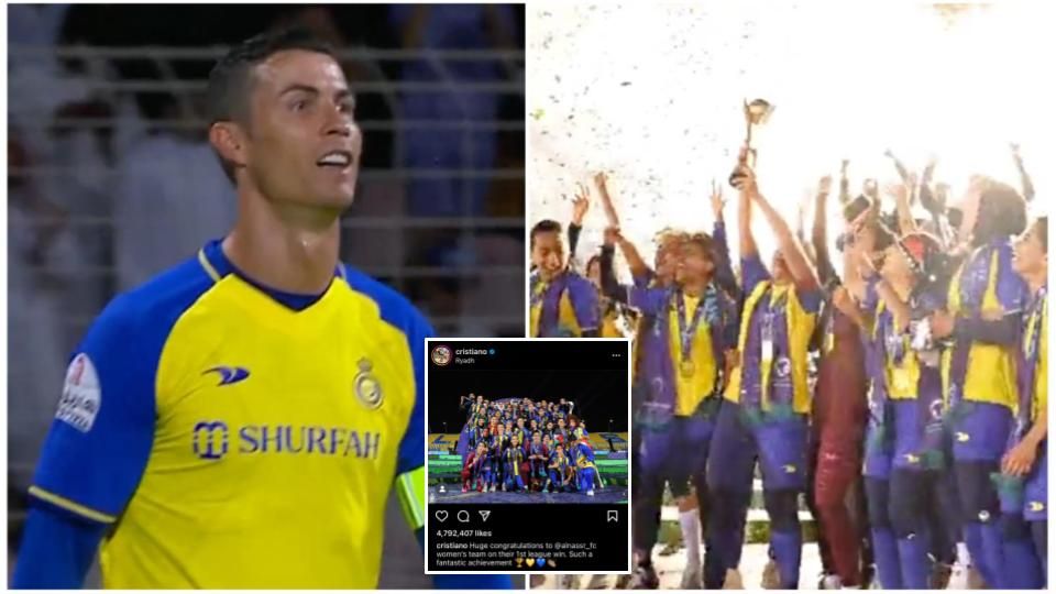 Al Nassr Women's Team Mimics Cristiano Ronaldo's Iconic Celebration After  Winning League Title - EssentiallySports