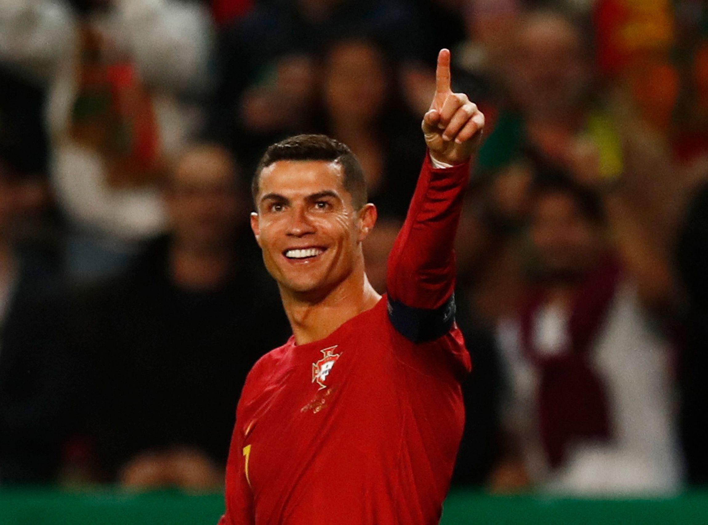 Cristiano Ronaldo celebrates in Portugal vs Liechtenstein.