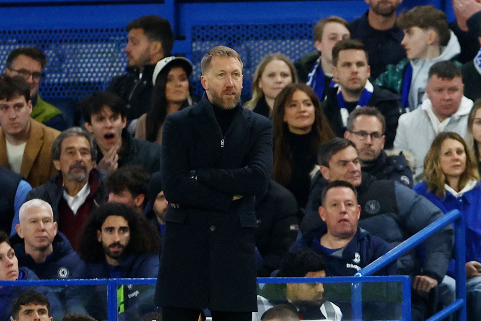 Chelsea manager Graham Potter during Everton match