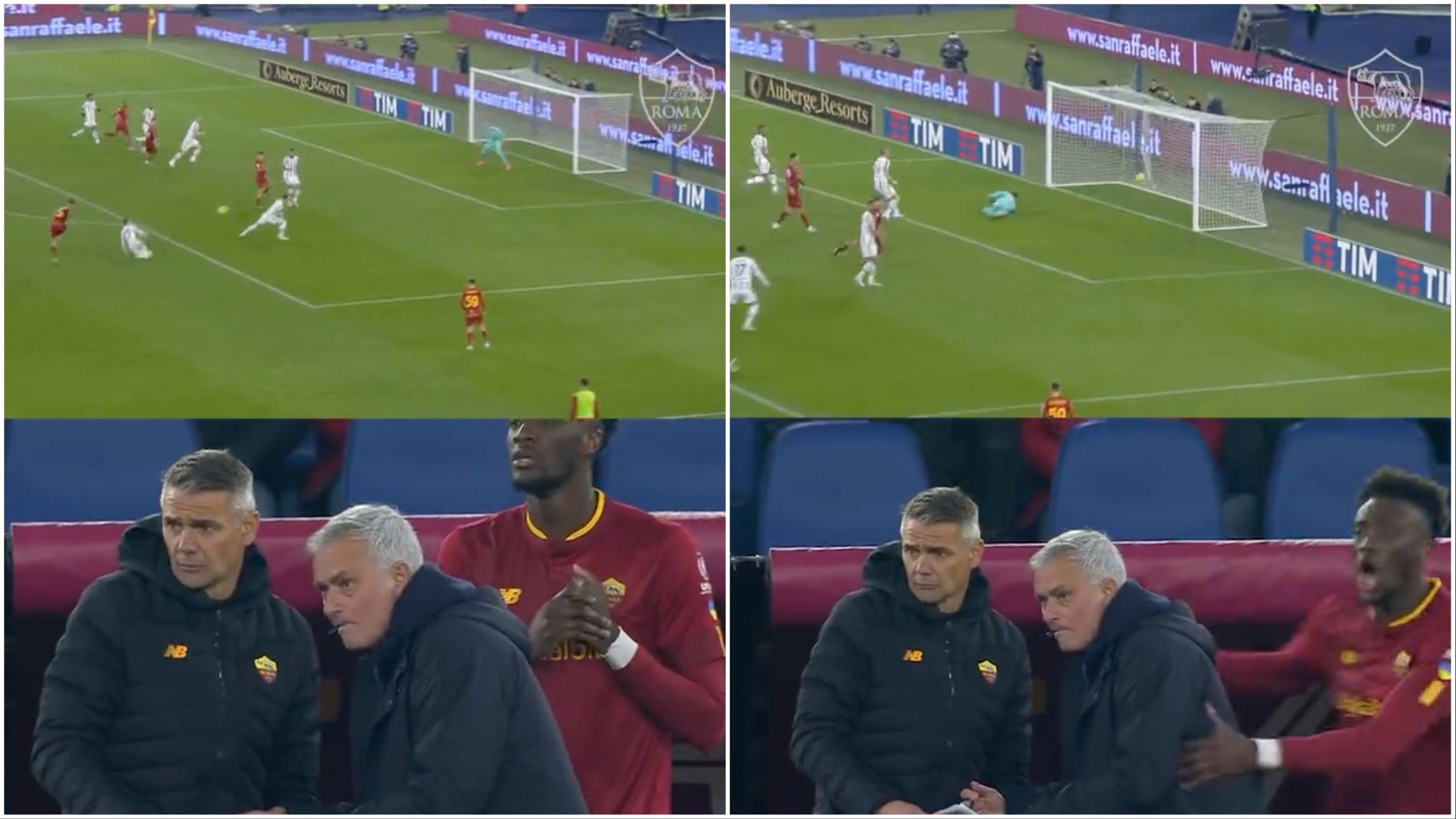 Jose Mourinho's Reaction To Mancini's Banger In Roma 1-0 Juventus Goes ...