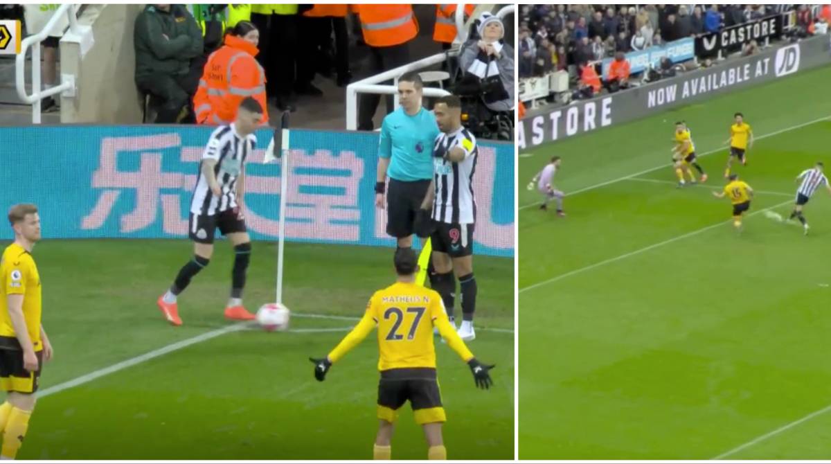 Newcastle's 'fake time-wasting' corner routine vs Wolves was so good