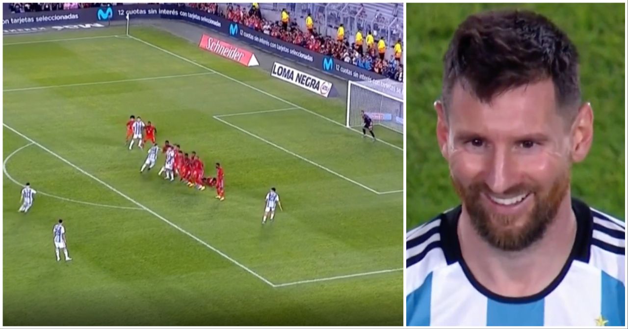 messi last free kick goal for argentina