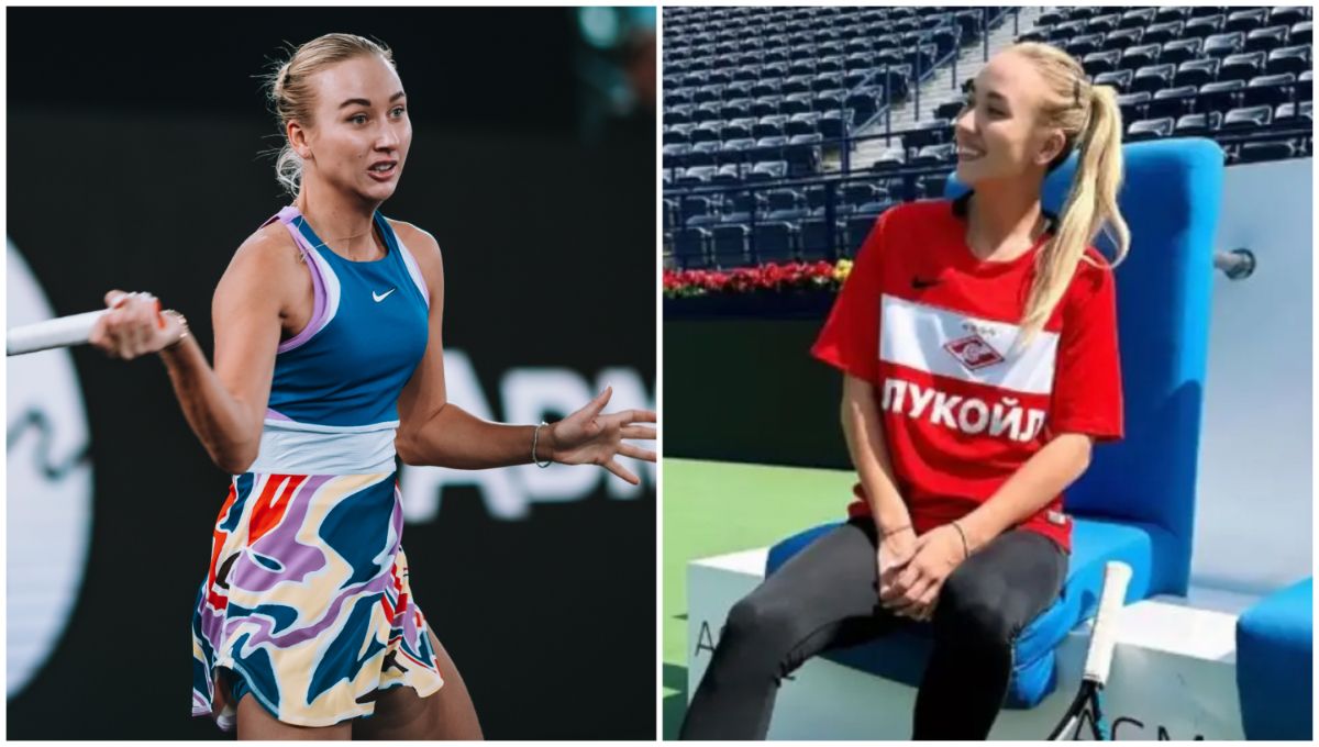 Anastasia Potapova hits back at criticism for wearing Spartak Moscow shirt on court