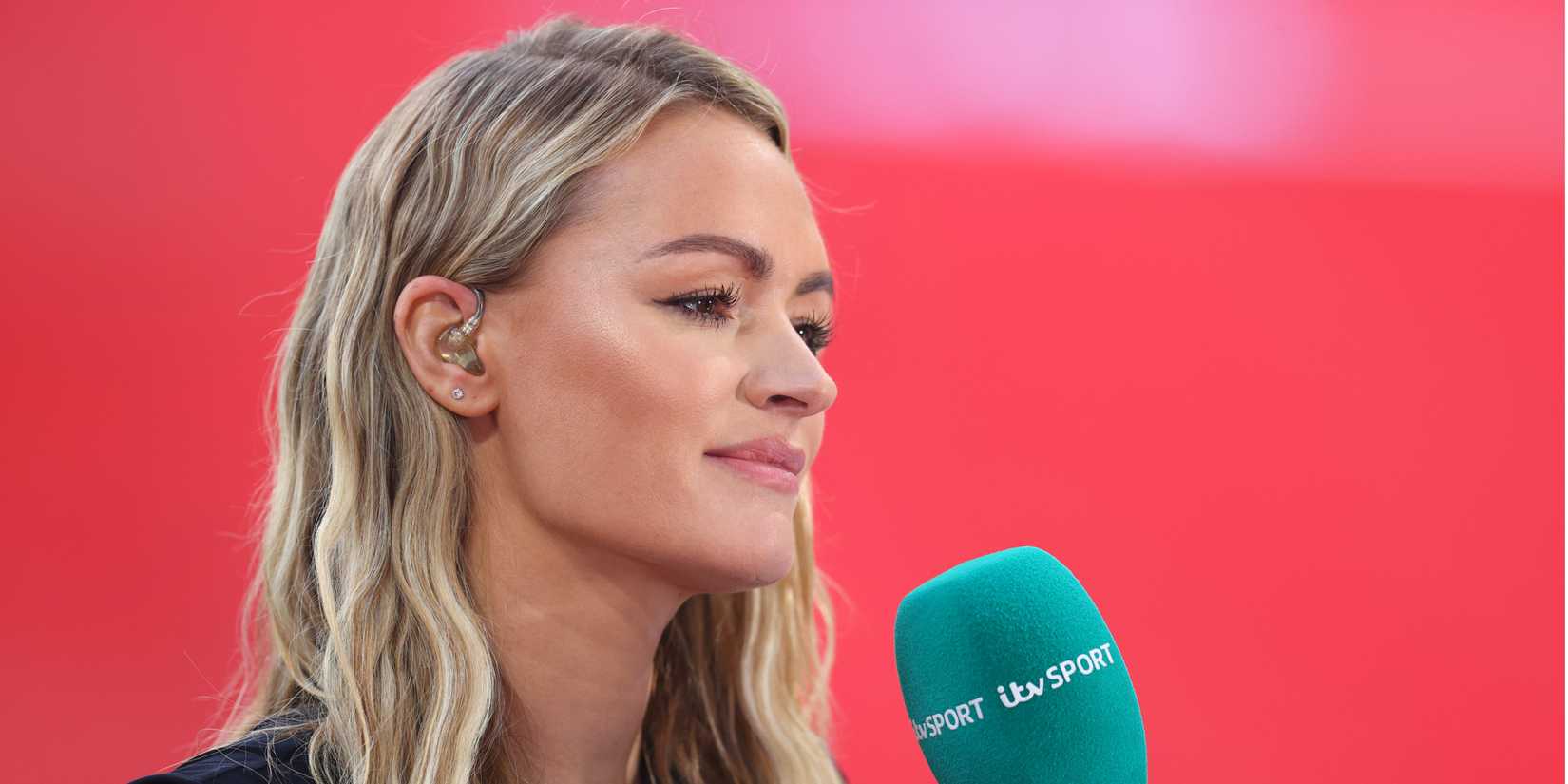 Laura Woods on punditry duty for ITV.