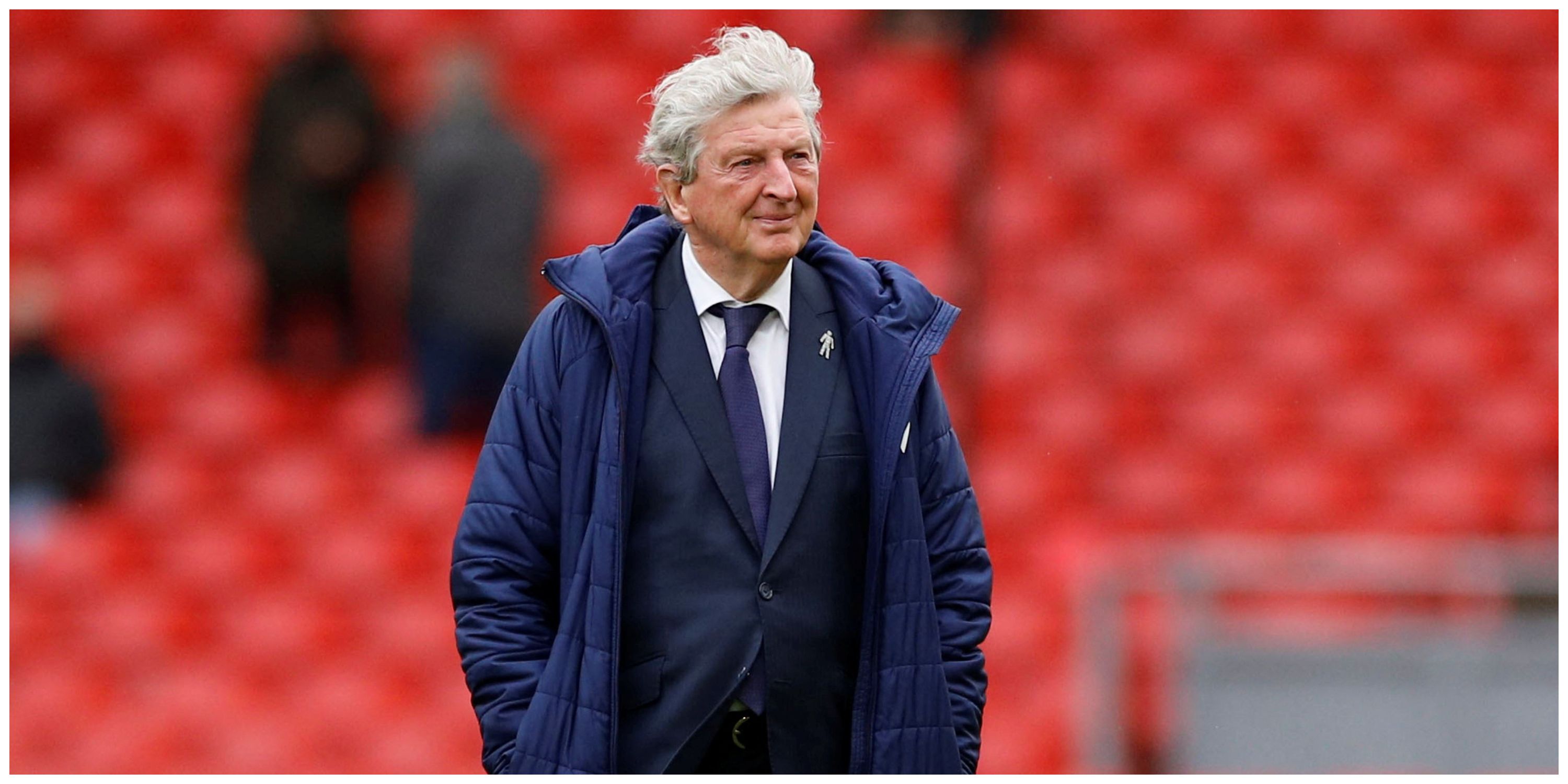 Crystal Palace manager Roy Hodgson on the pitch before the match