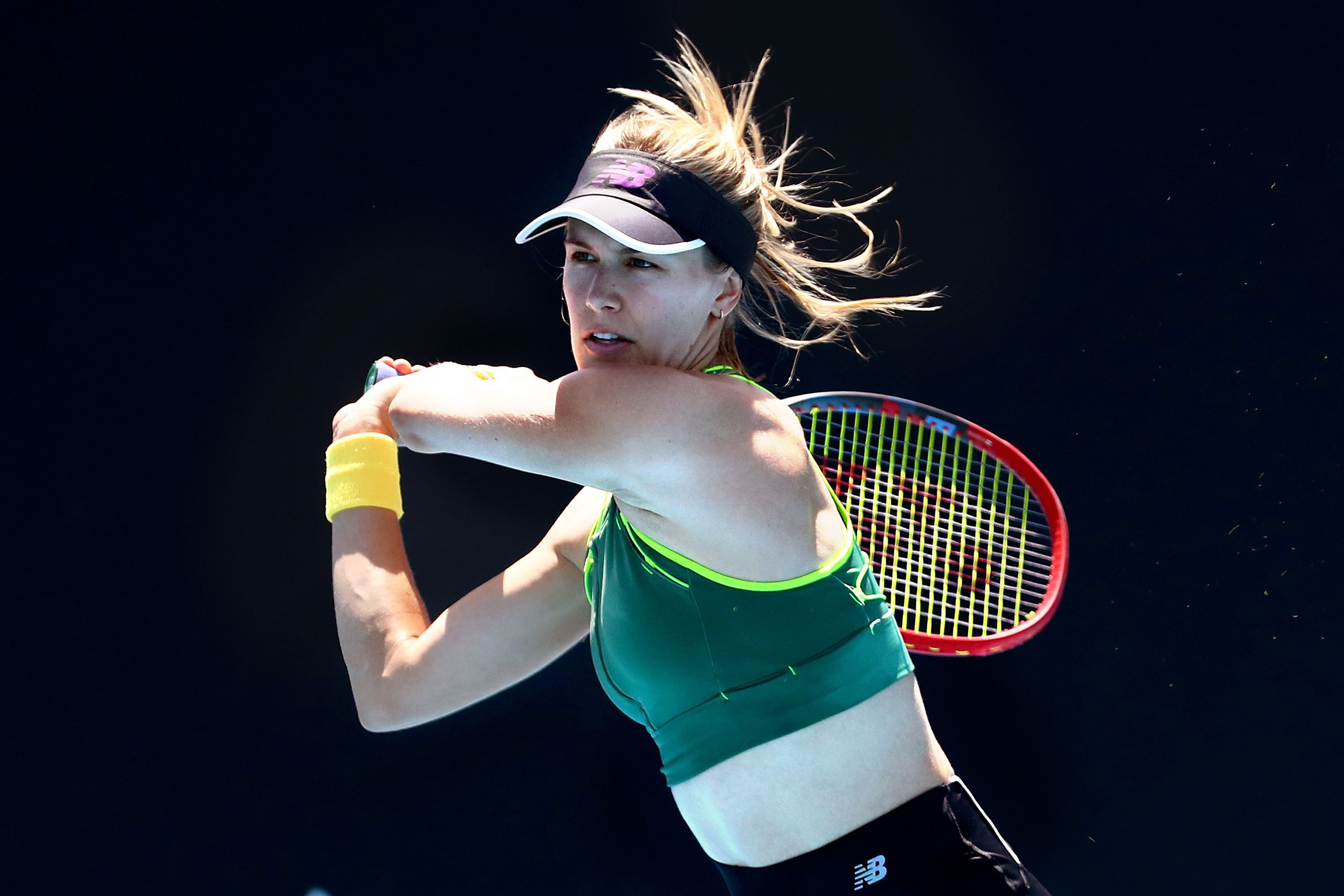 Eugenie Bouchard playing in Australian Open qualifying