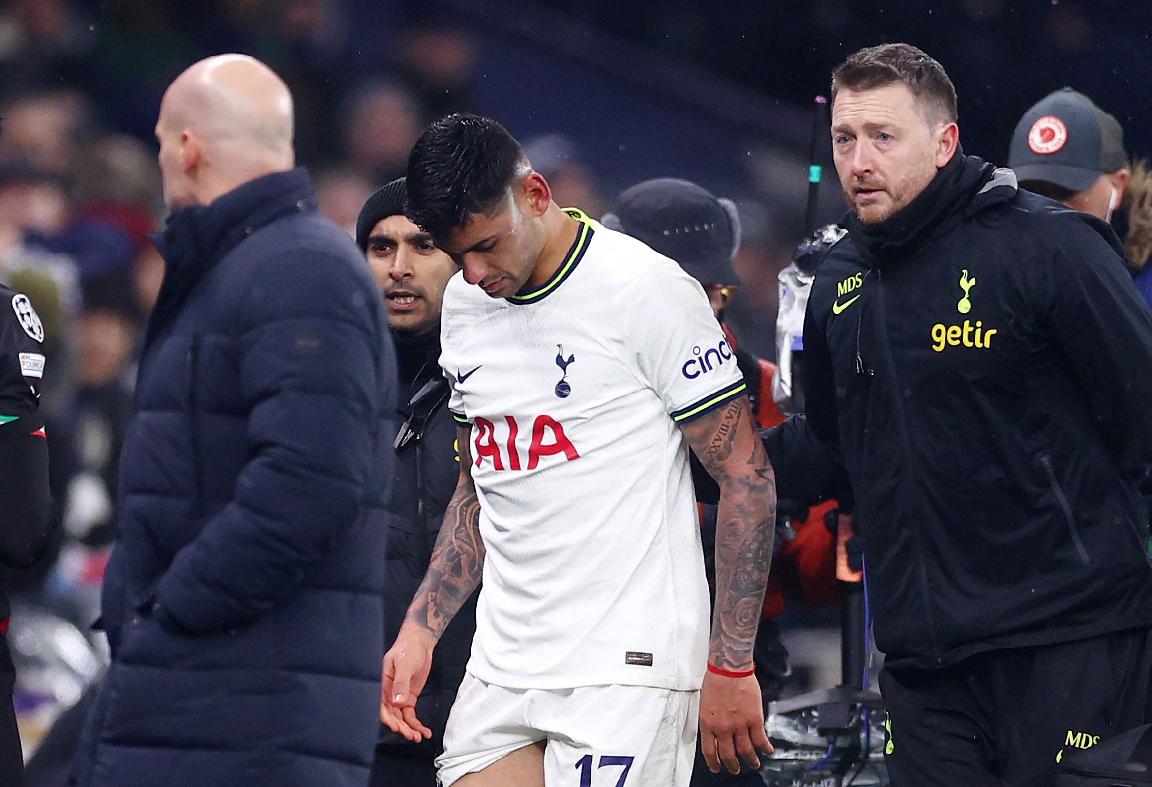 Cristian Romero Sent Off As Tottenham Crash Out Of Champions League To ...