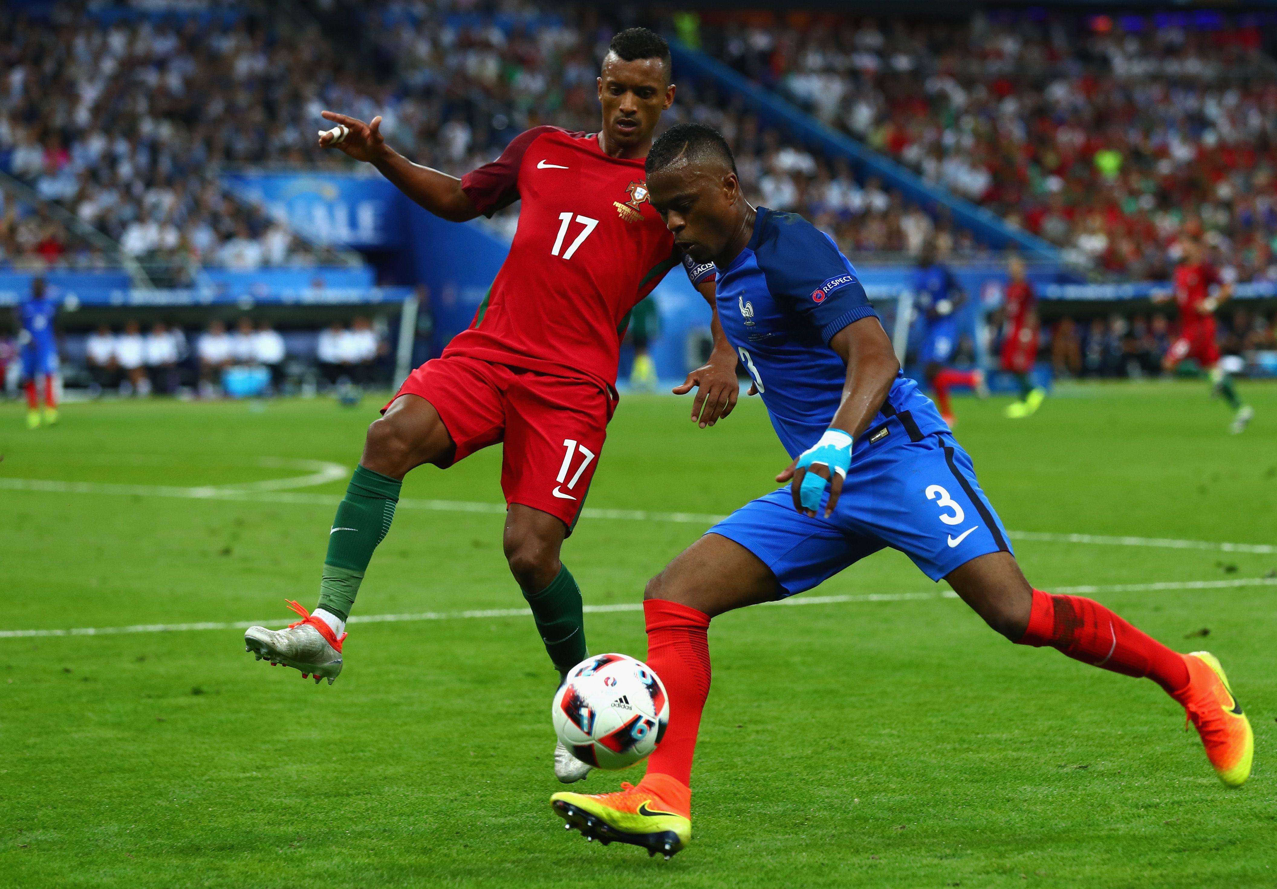 Patrice Evra in action for France.
