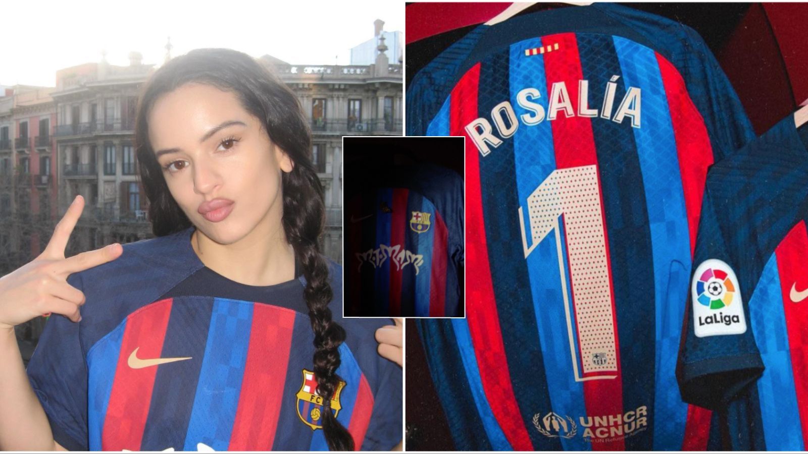 Rosalía Spotify agreement: What logo do FC Barcelona have on their shirts  against Real Madrid? - AS USA