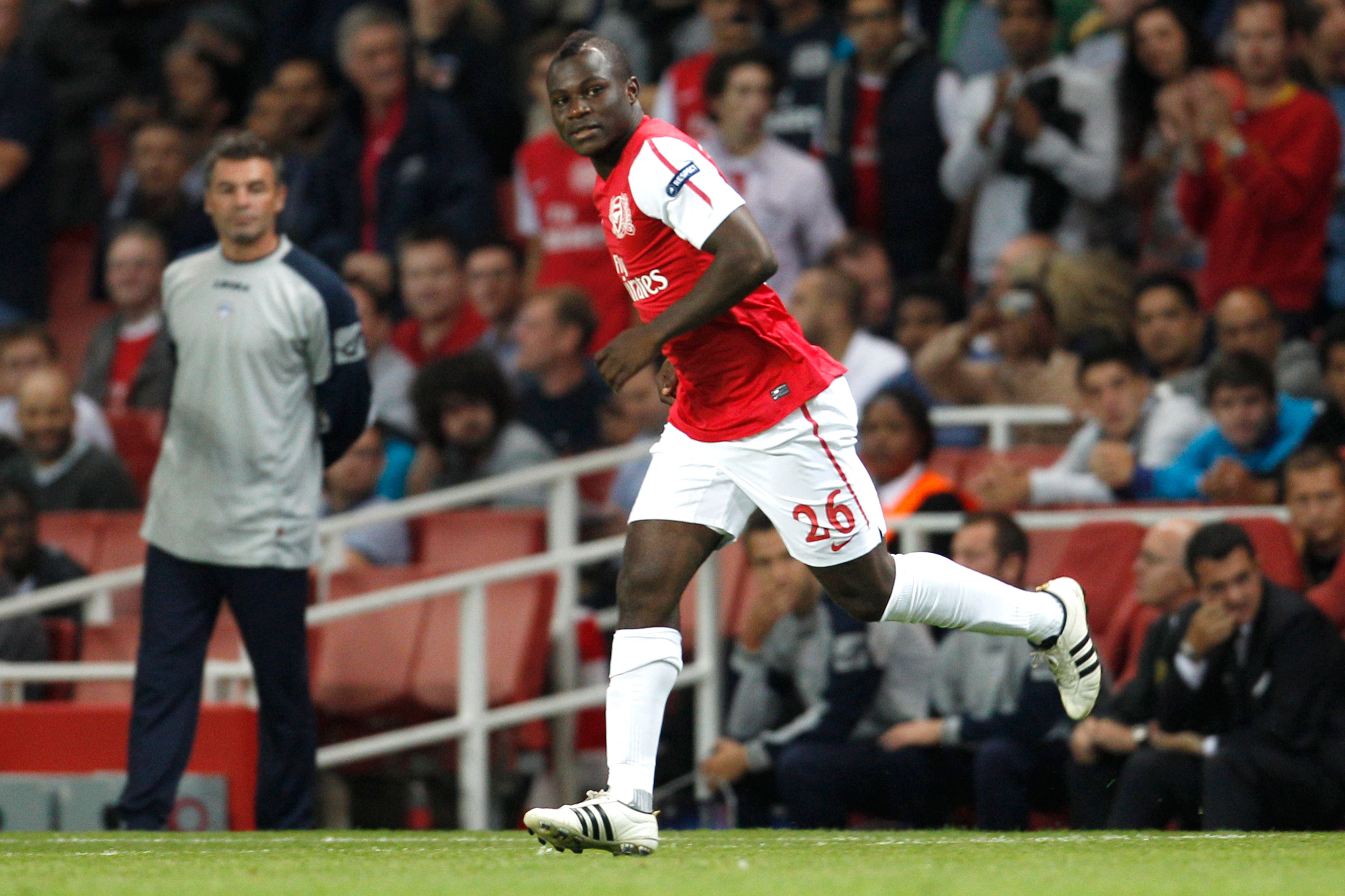 Arsenal youngster Emmanuel Frimpong comes on as a substitute