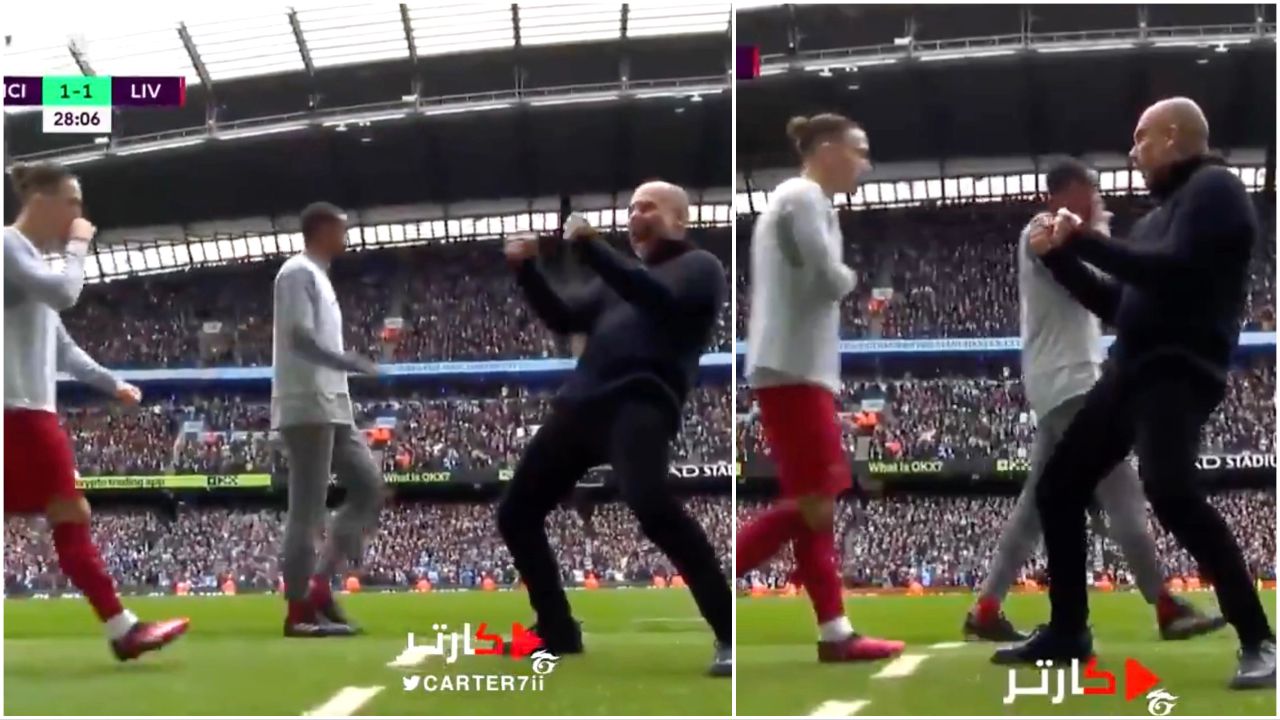 Pep Guardiola Had Everyone Laughing With His Celebration For Man City ...