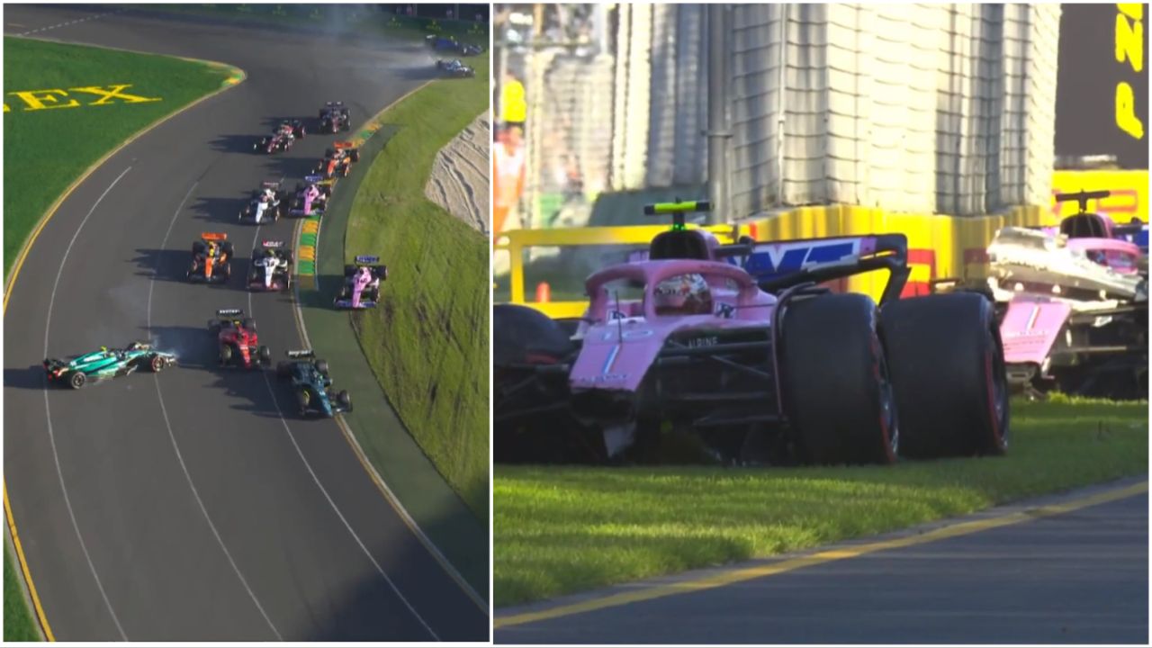 Chaos reigns in Australian Grand Prix restart - watch