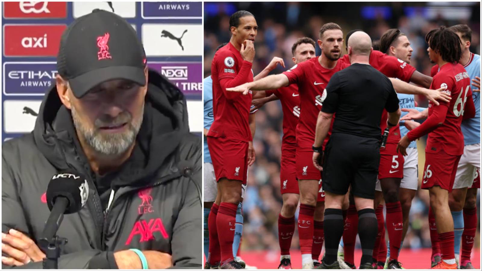 Jurgen Klopp singles out four Liverpool players after Man City loss