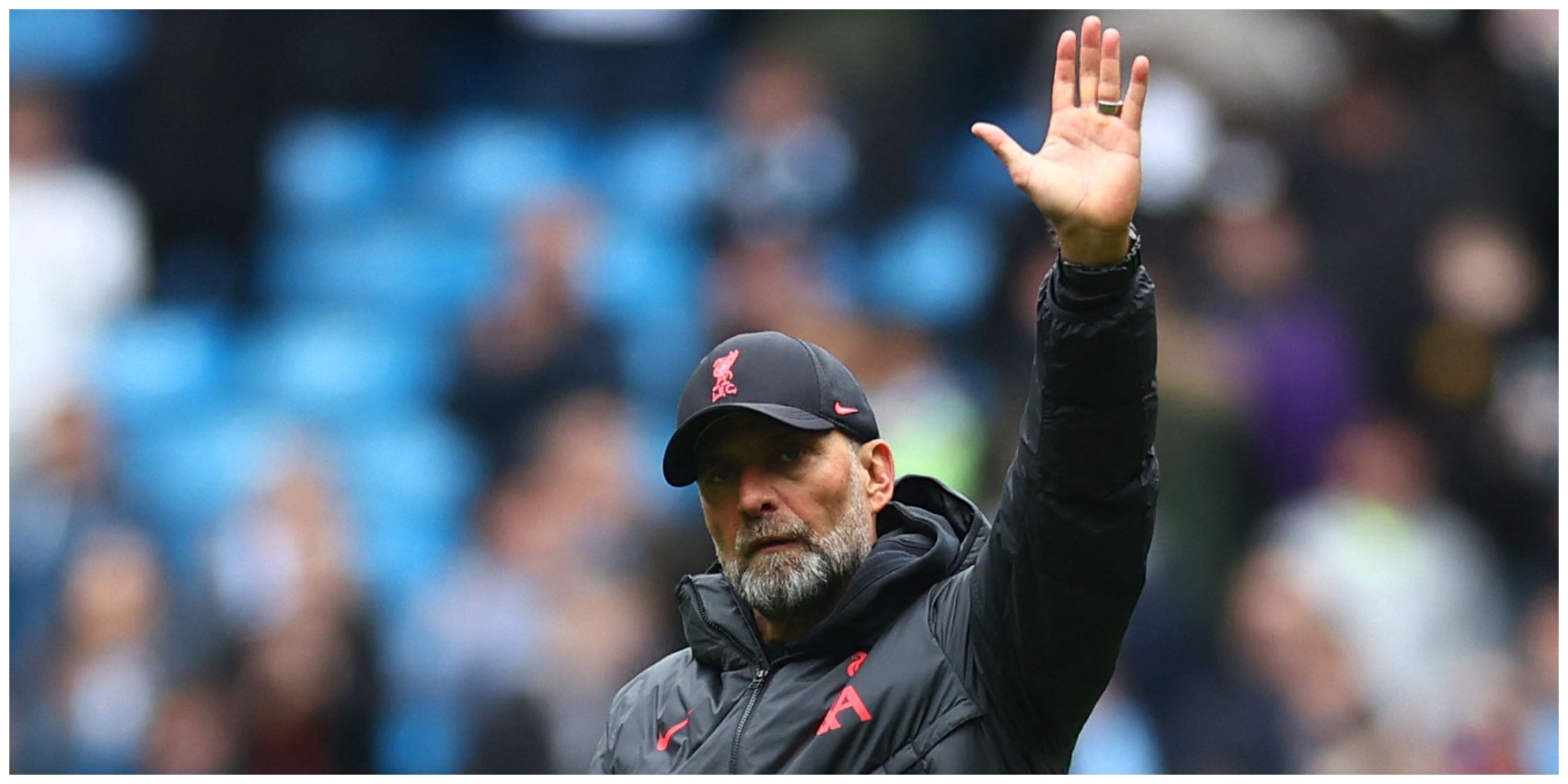 Liverpool manager Jurgen Klopp waving