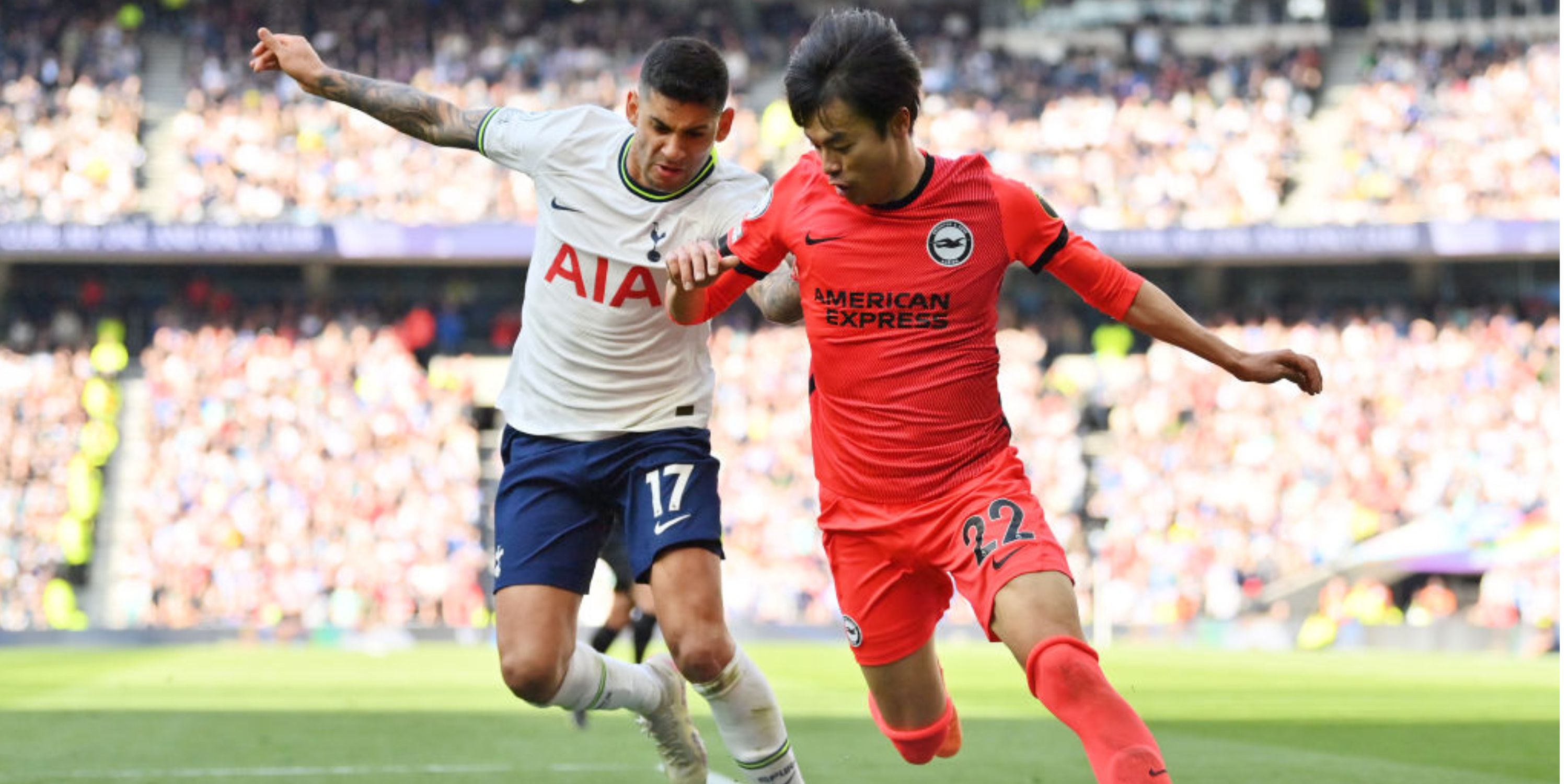 Mitoma and Romero in Brighton vs Tottenham