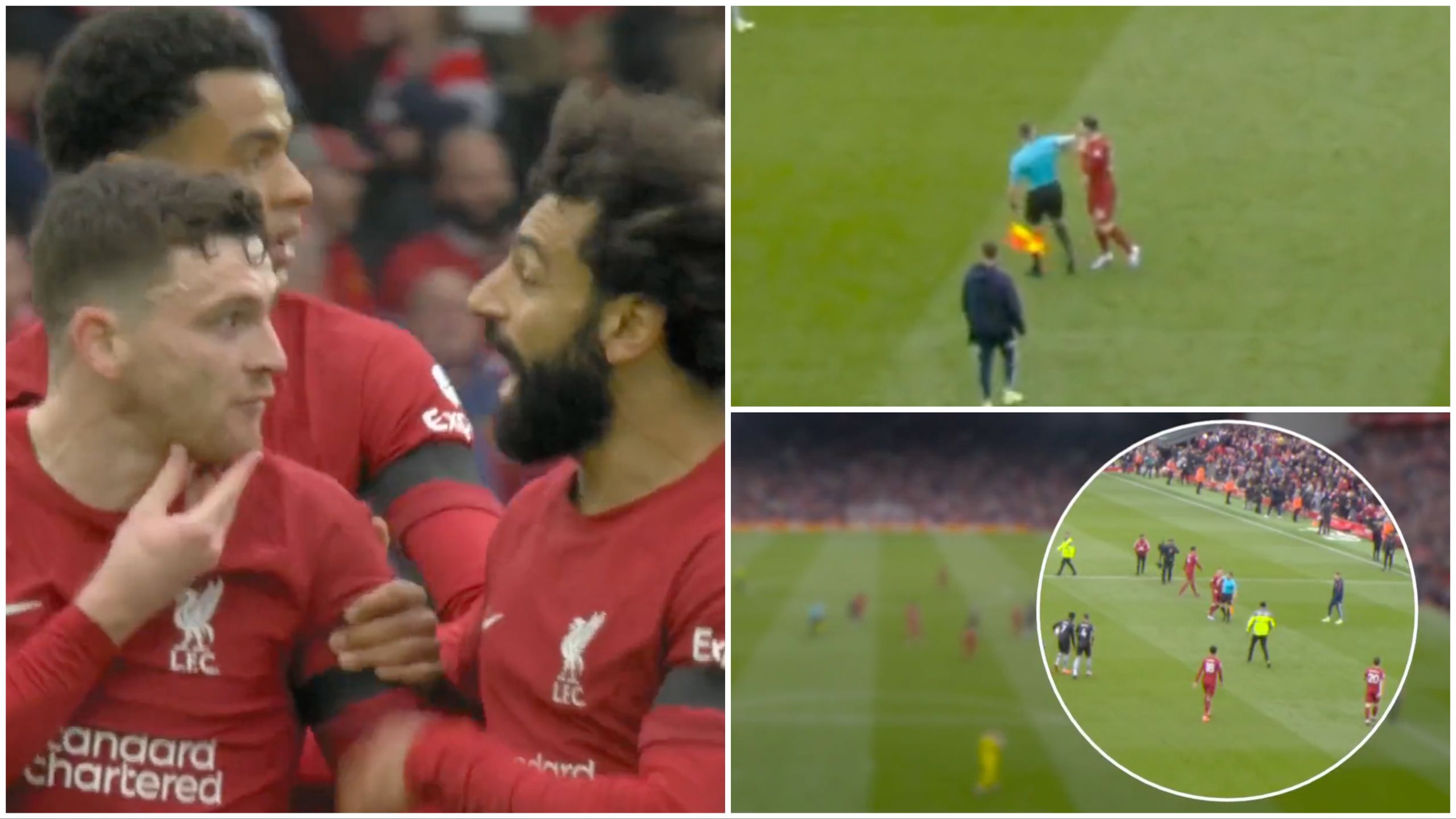 Andy Robertson Elbowed By Linesman In Liverpool V Arsenal