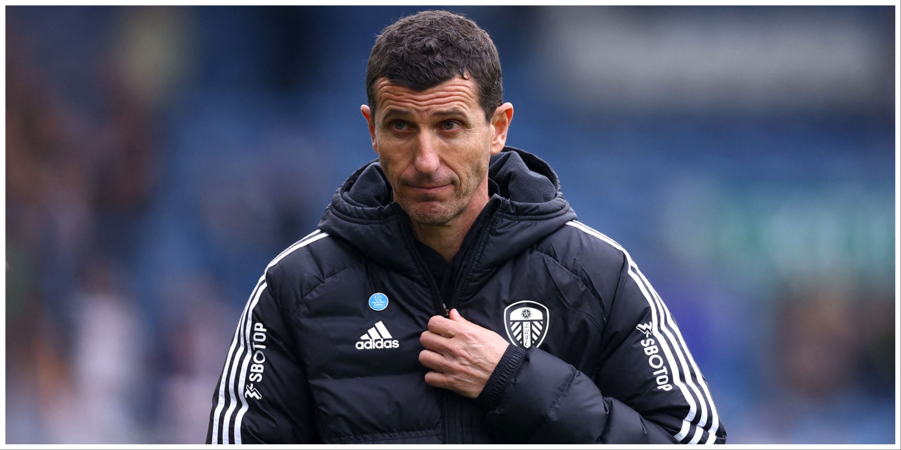 Leeds manager Javi Gracia looking calm