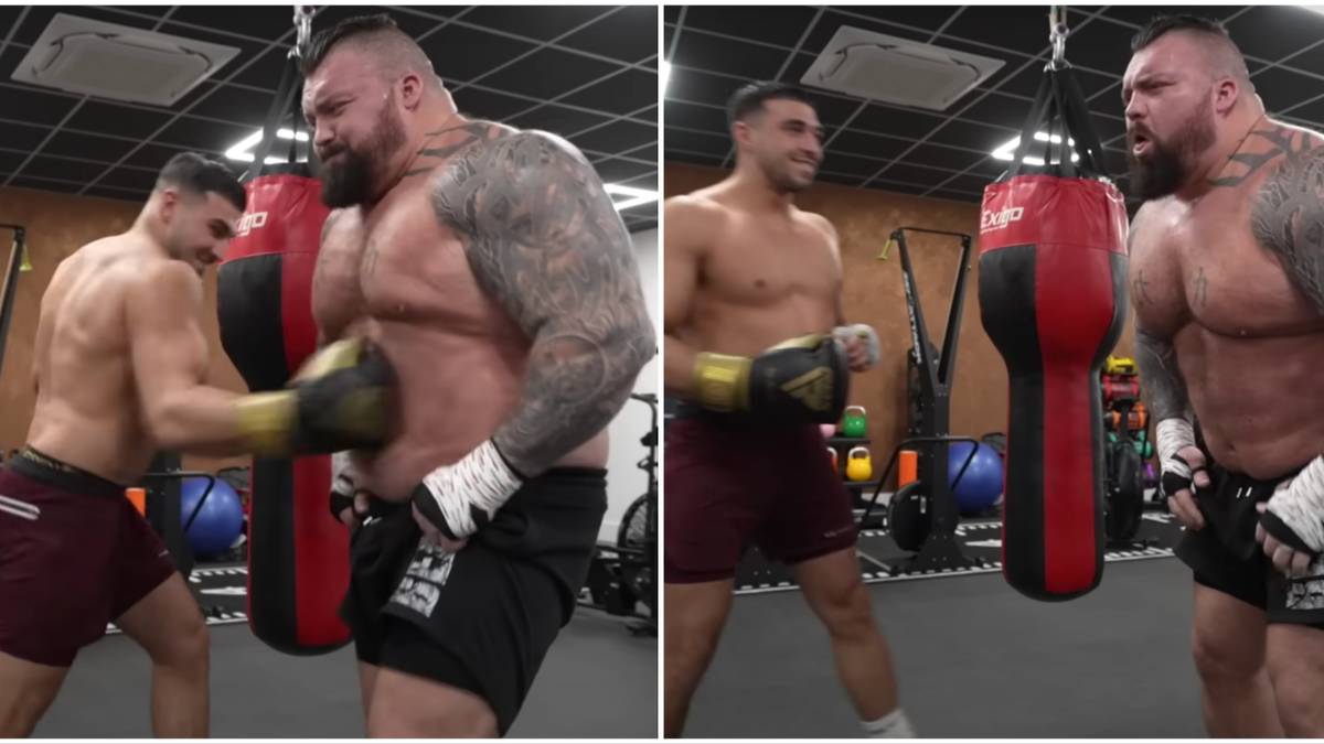 Eddie Hall's golden reaction to taking full power punch from Tommy Fury