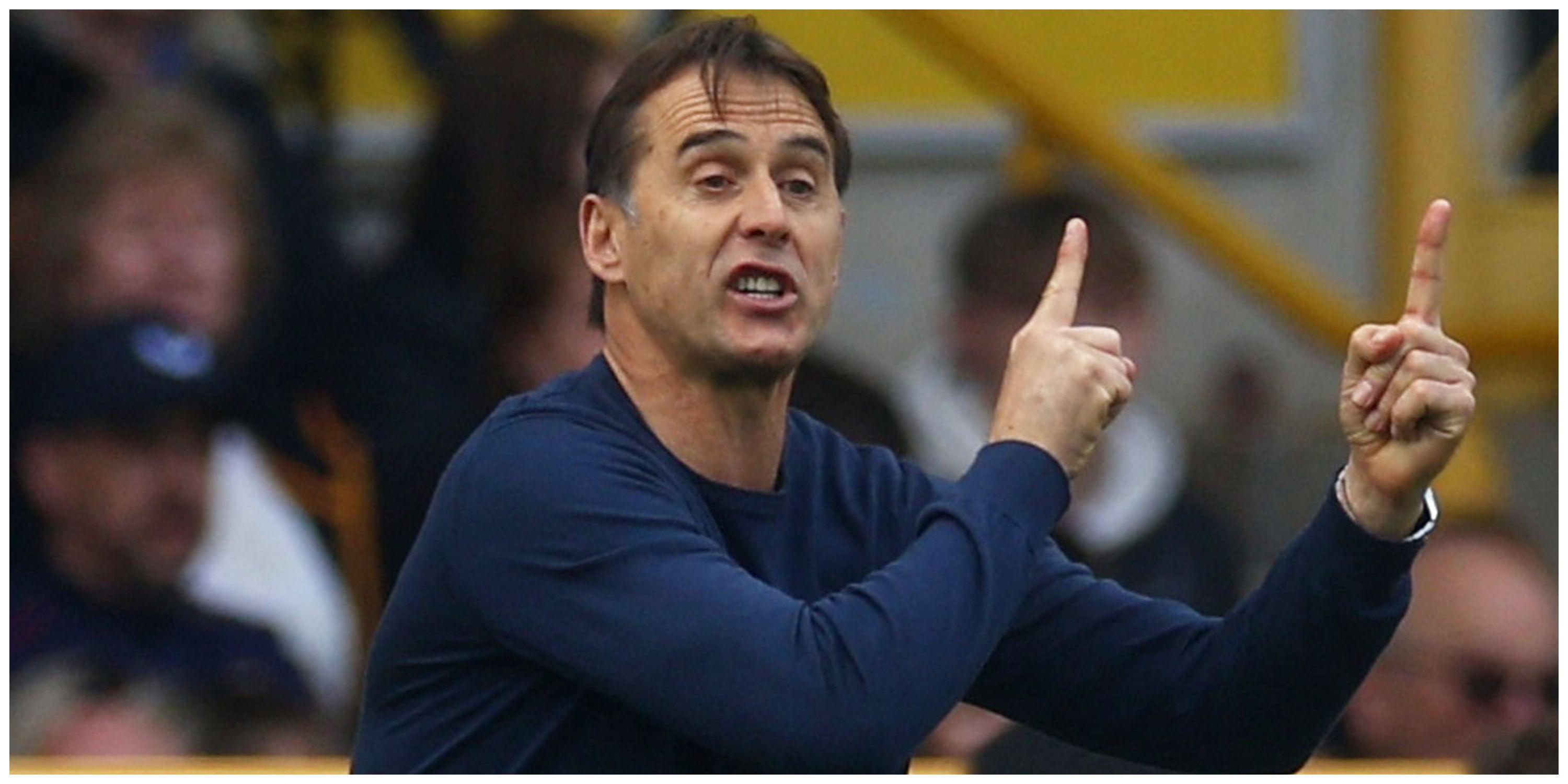 Wolverhampton Wanderers manager Julen Lopetegui giving instructions