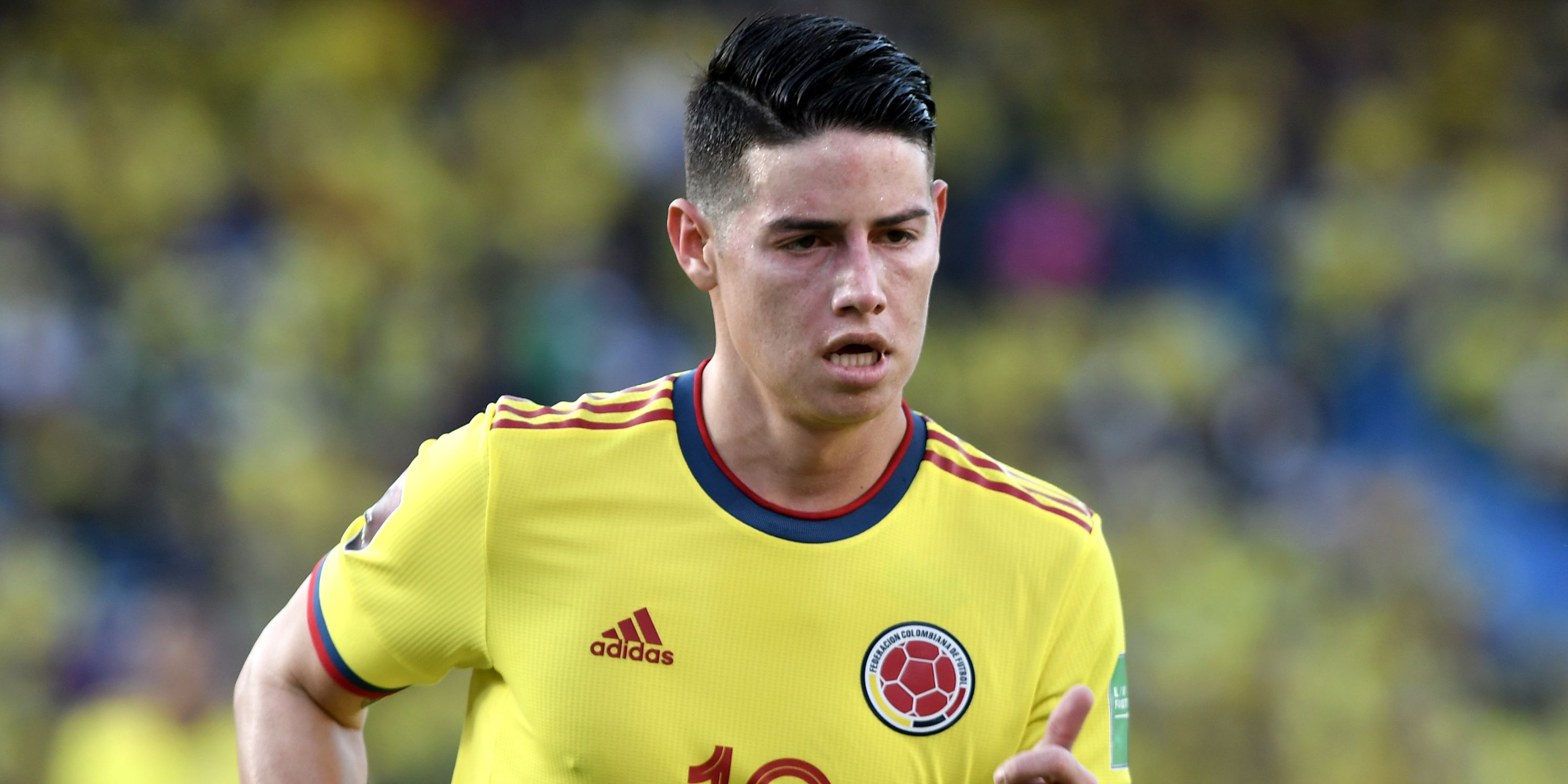 James Rodriguez in action for Colombia.