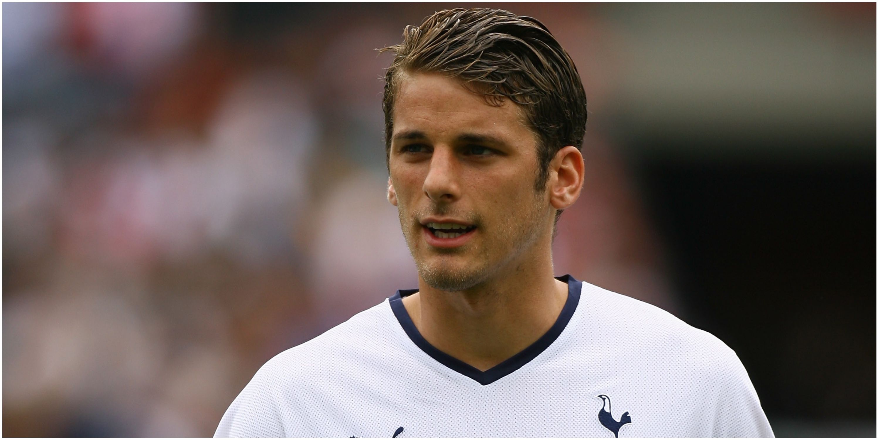 David Bentley reacts for Spurs.