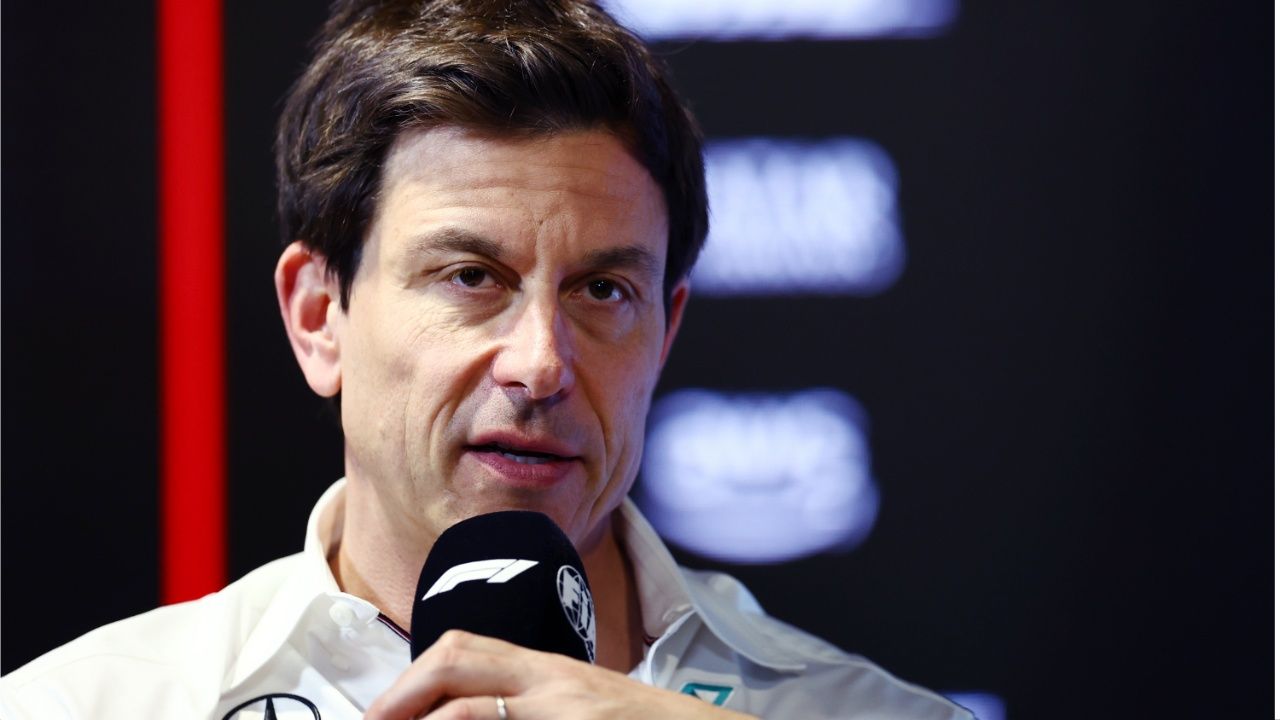 Toto Wolff speaks to the press