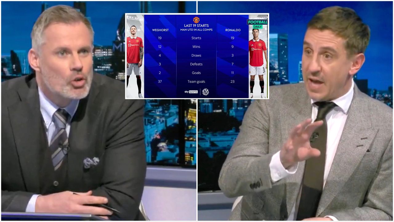 Jamie Carragher grills Gary Neville after Cristiano Ronaldo and Wout ...