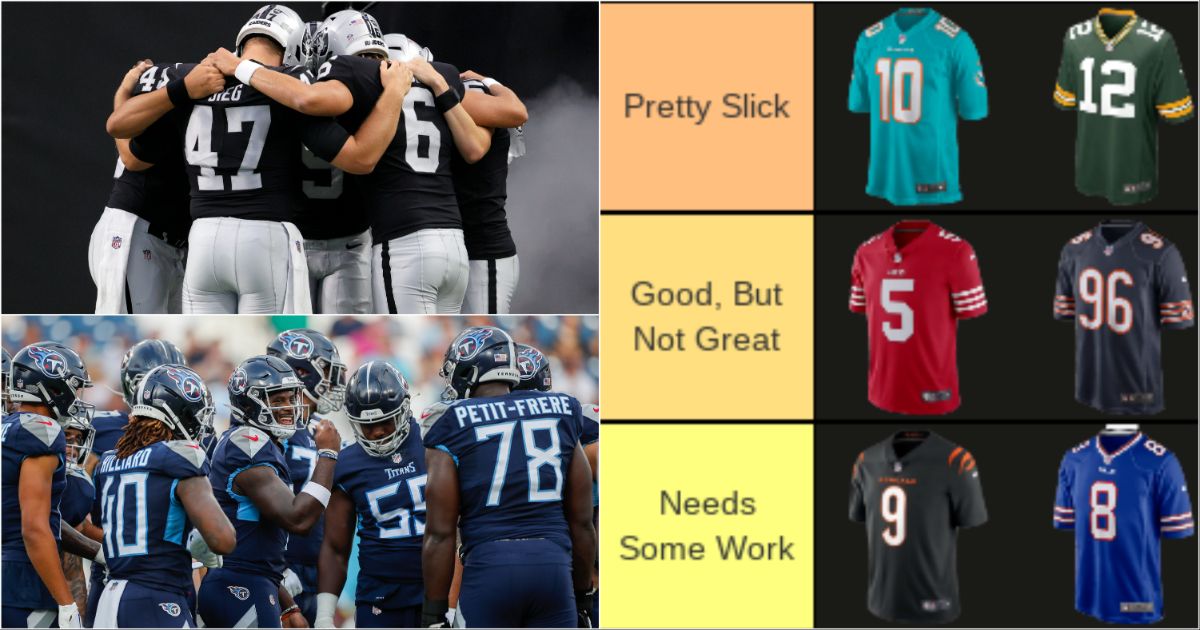 NFL: Ranking every team's jerseys from 'work of art' to 'utter